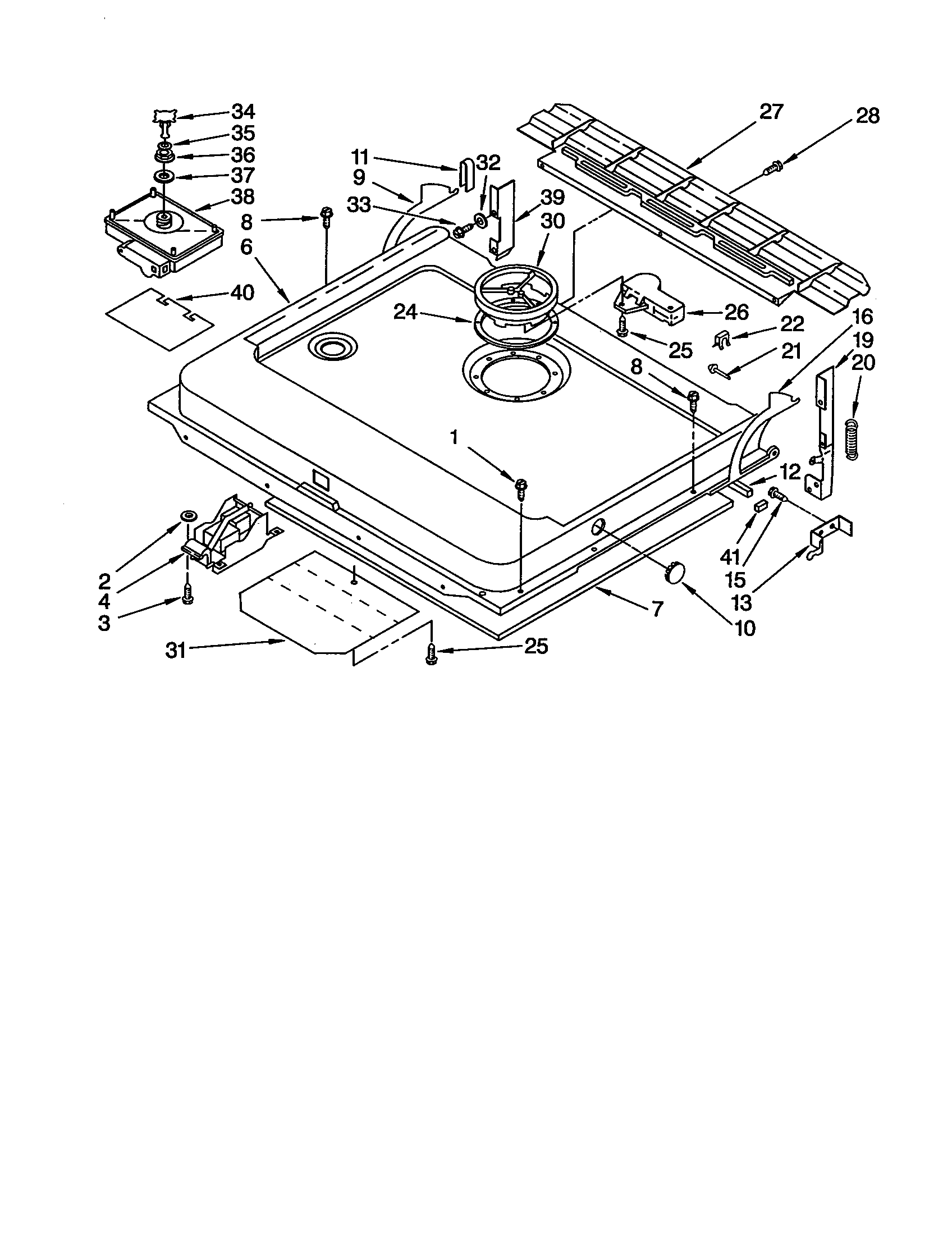 KitchenAid KUDS230BAL0 door and latch diagram