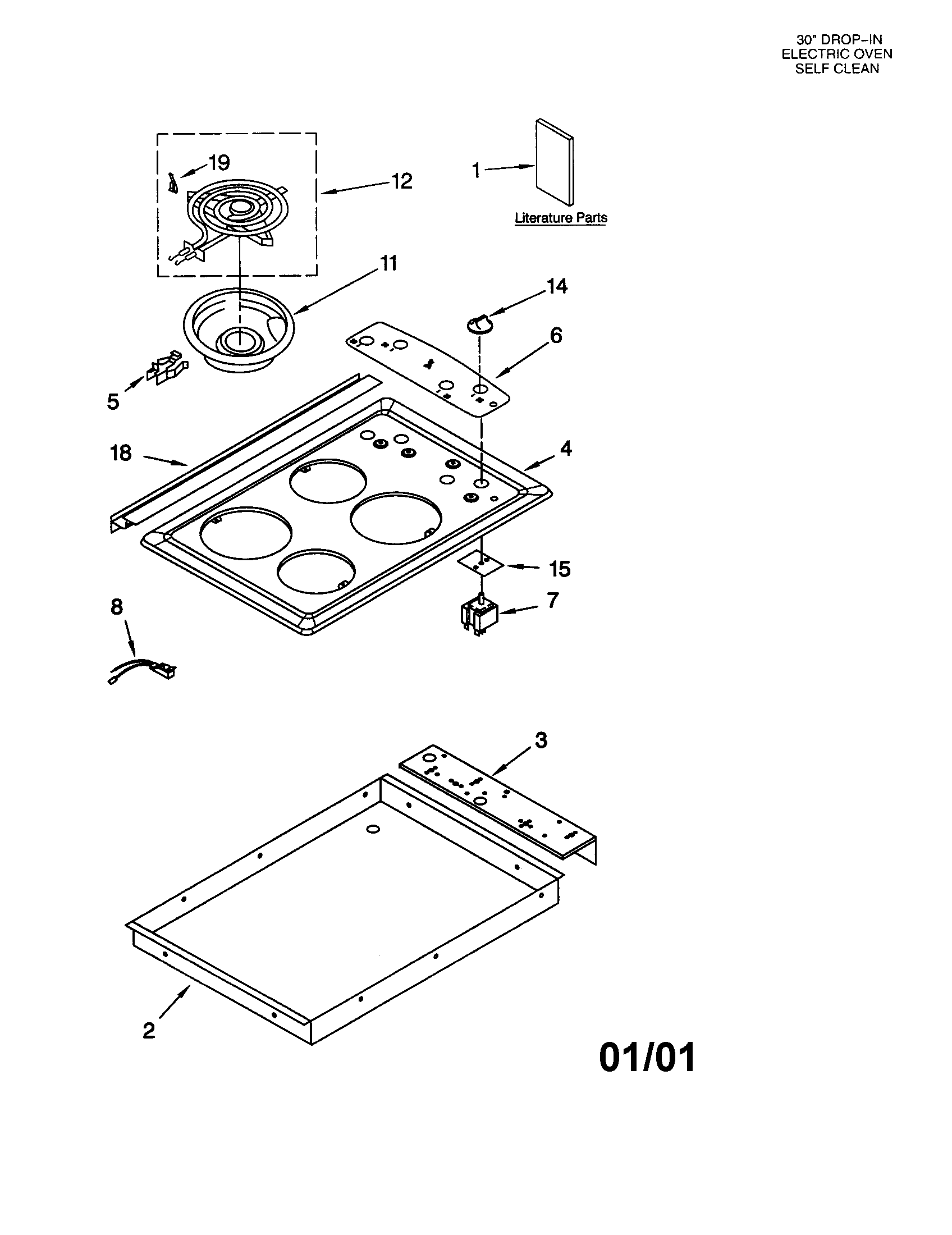 Whirlpool RS675PXGQ6 cooktop diagram