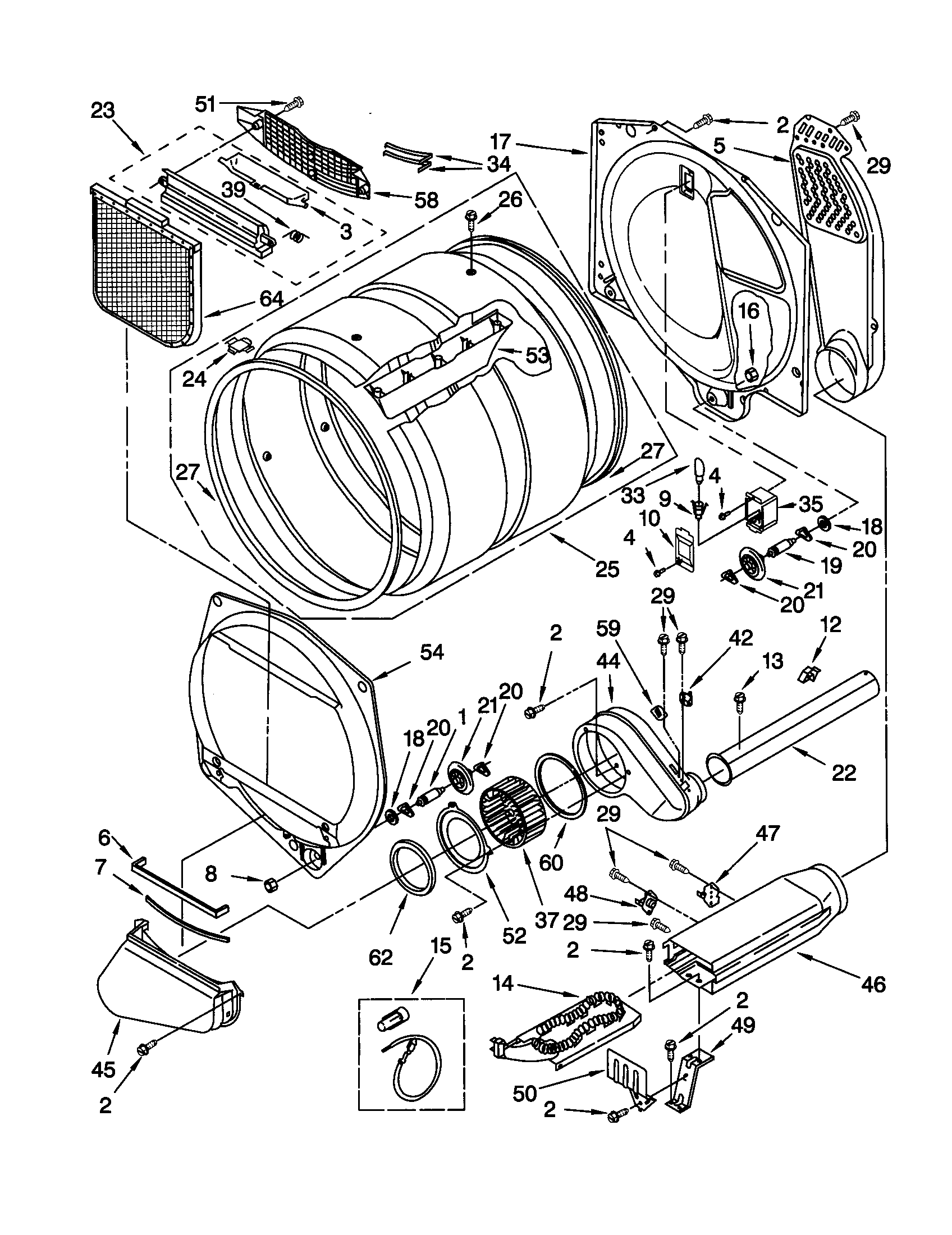 Kenmore 11062036100 bulkhead diagram
