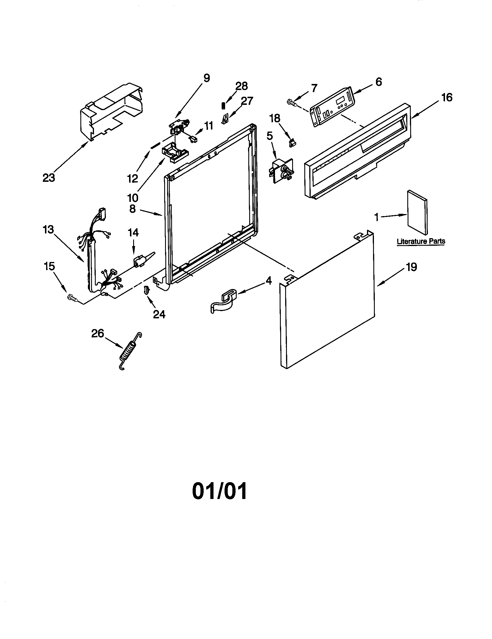 Kenmore 66515737000 frame and console diagram