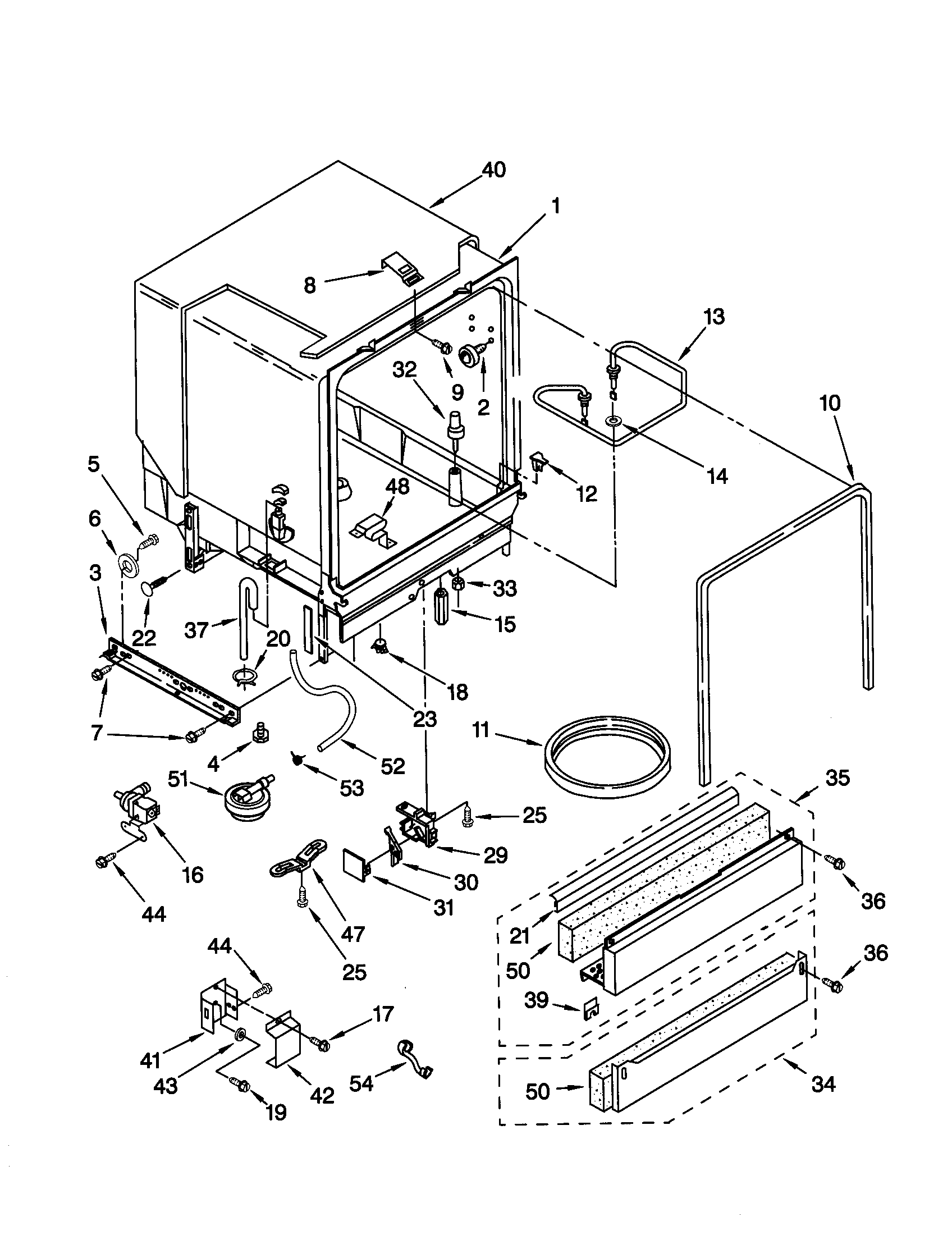 Kenmore 66515737000 tub assembly diagram