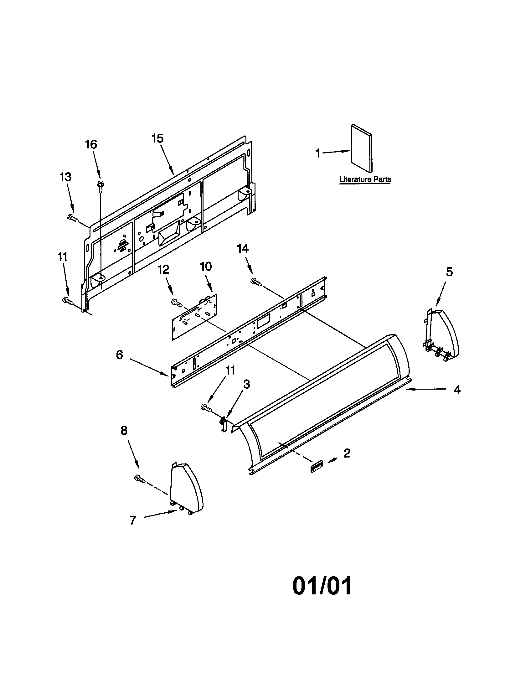 Kenmore 11062062100 console panel diagram