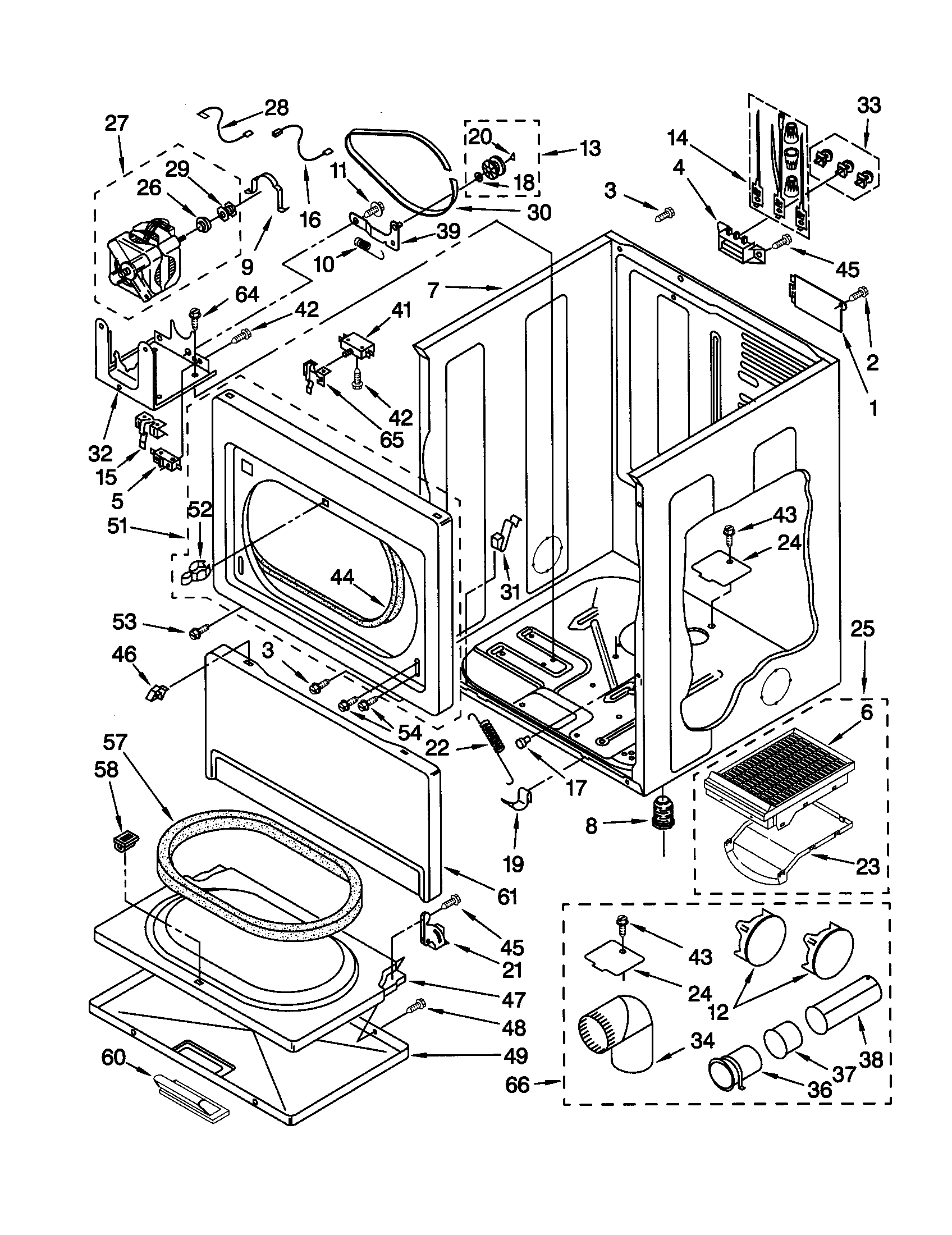 Kenmore 11062062100 cabinet diagram