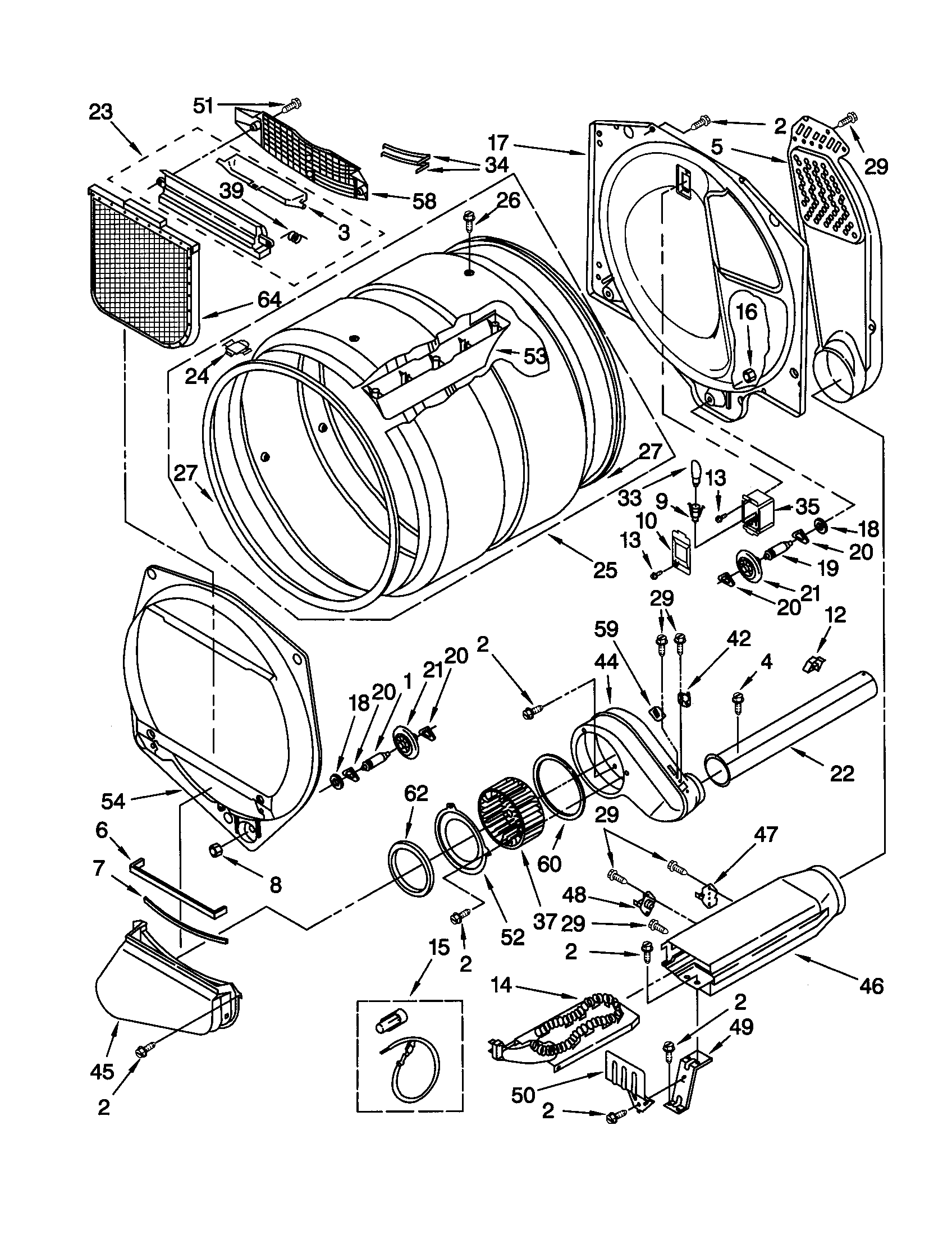 Kenmore 11062062100 bulkhead diagram