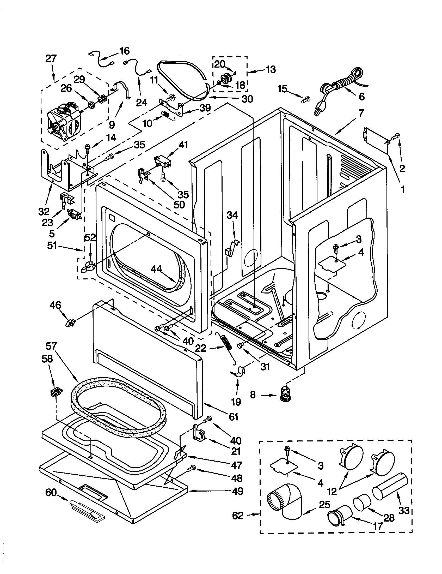 Kenmore 11072902100 cabinet diagram