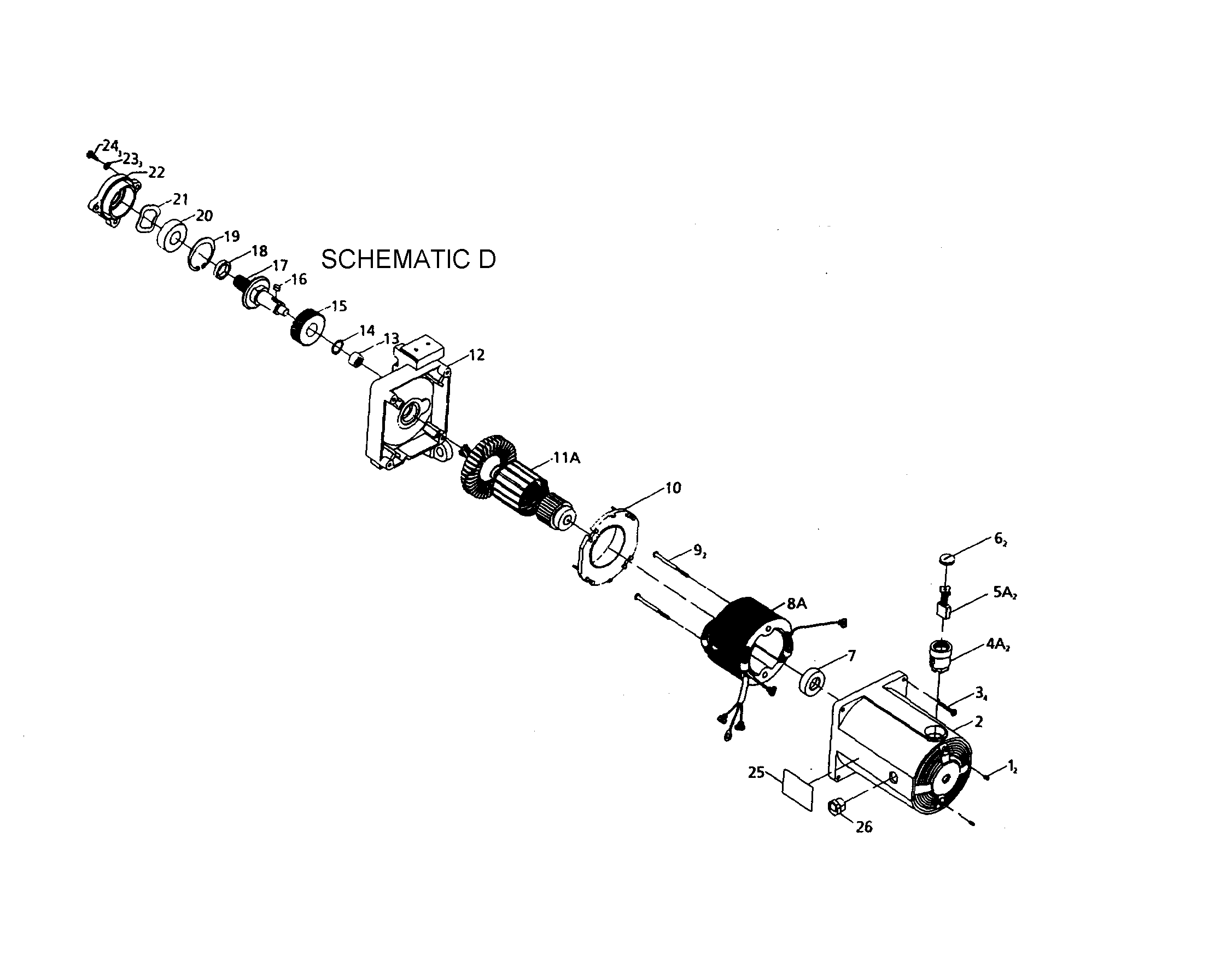 Craftsman 137272220 motor housing diagram