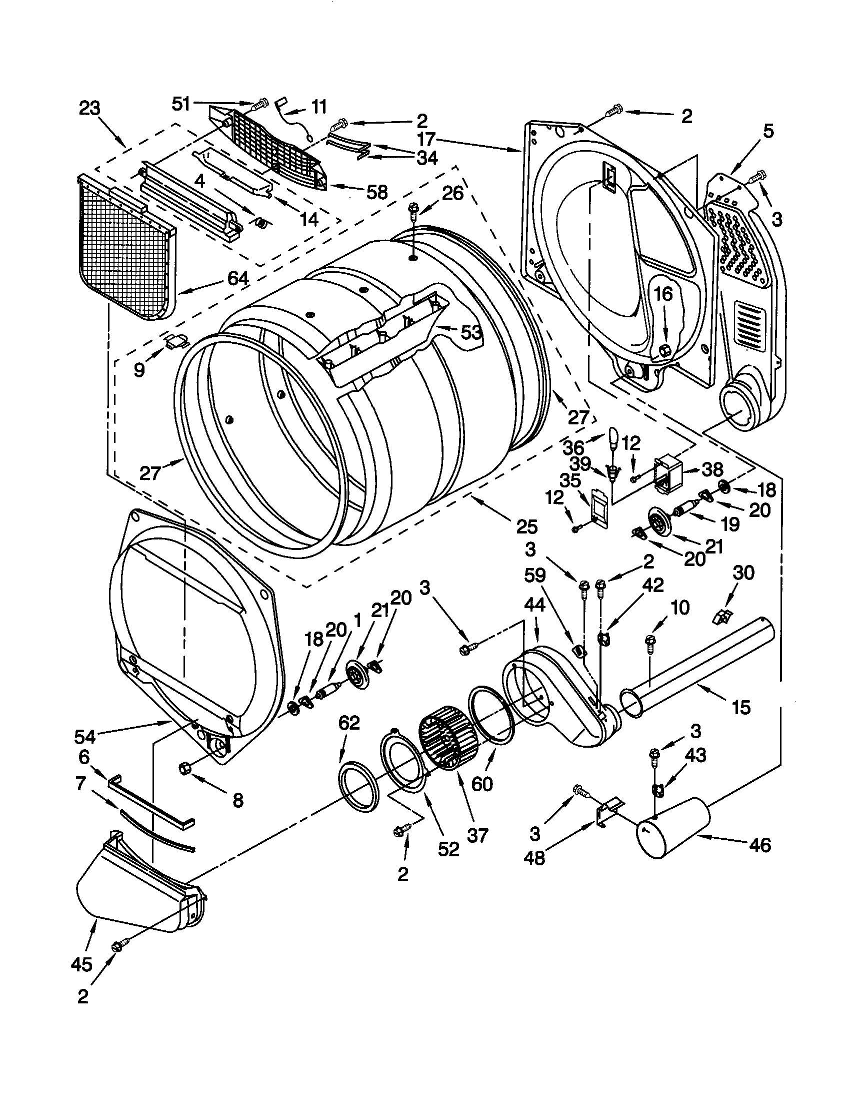 Kenmore 11072932100 bulkhead diagram