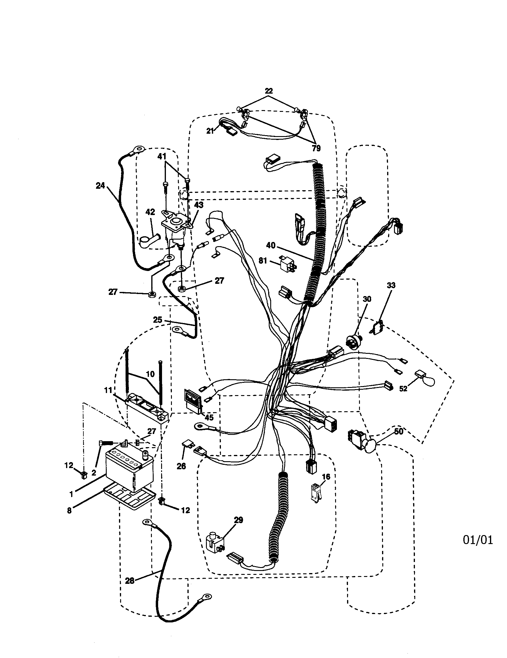 Poulan PRGT22H50A electrical diagram