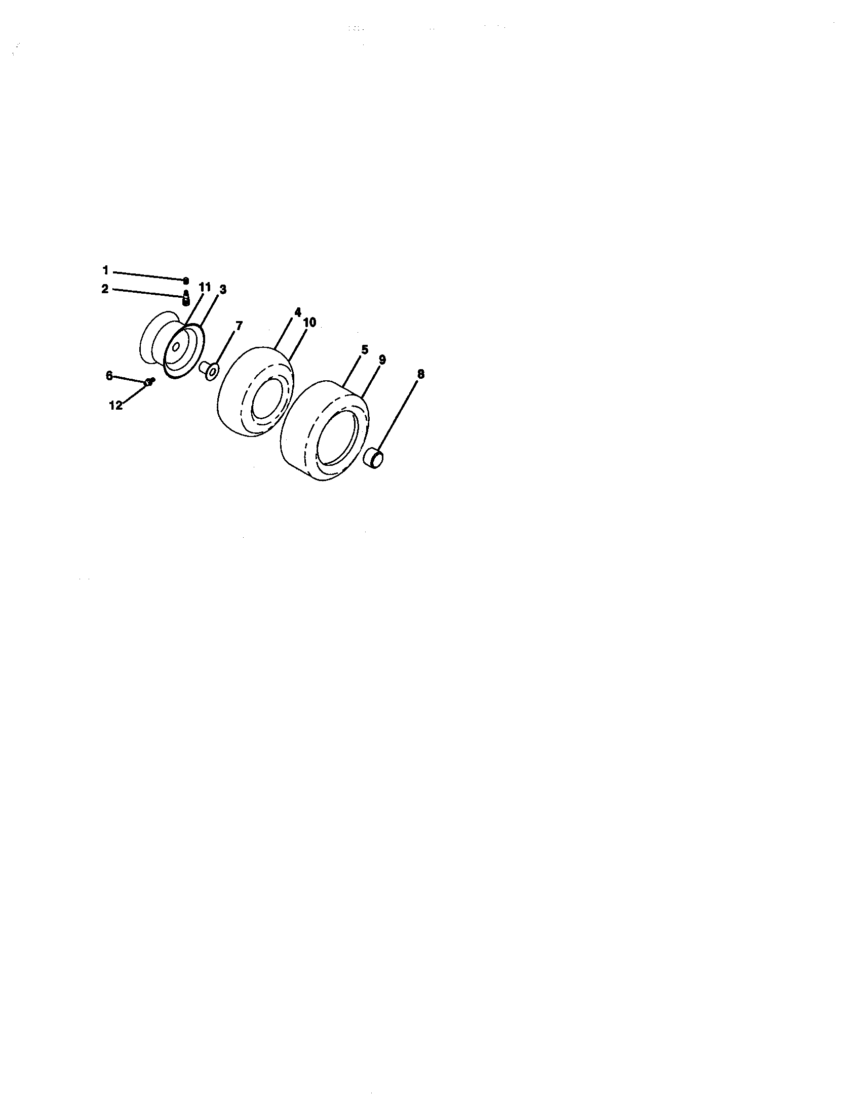 Poulan PRGT22H50A wheels and tires diagram