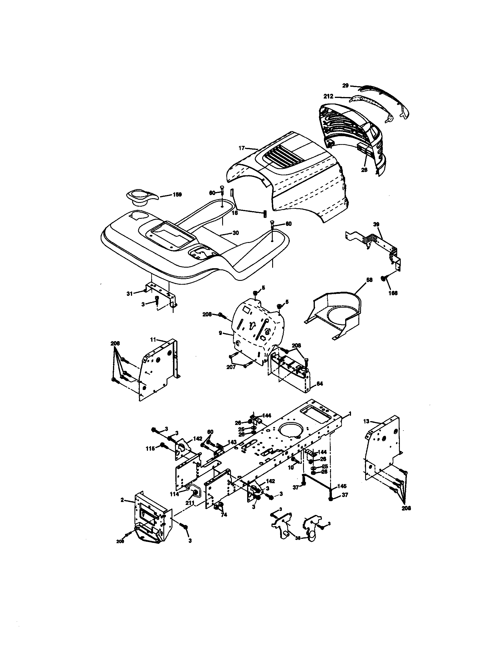 Craftsman 917272070 chassis and enclosures diagram