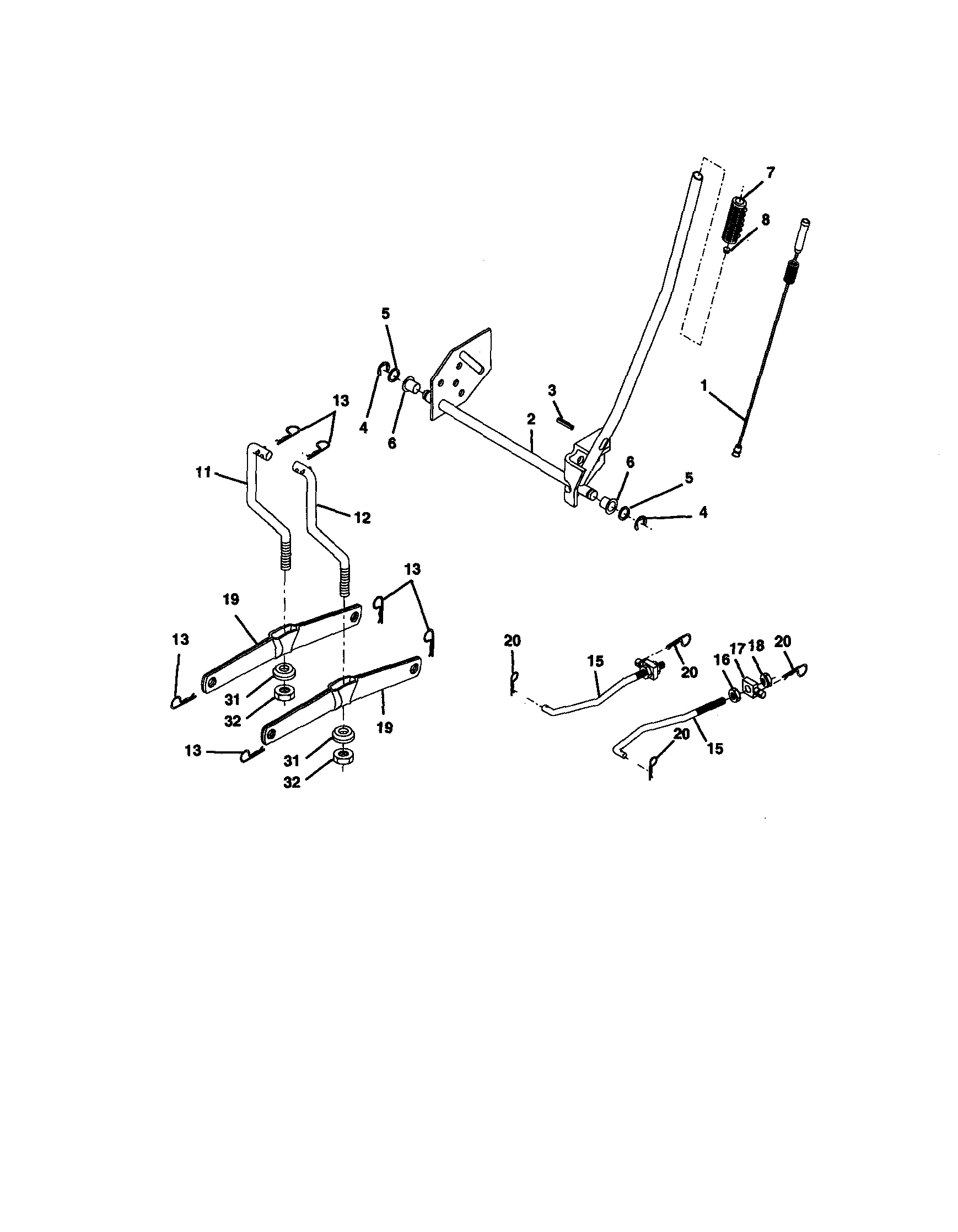 Craftsman 917272070 lift assembly diagram