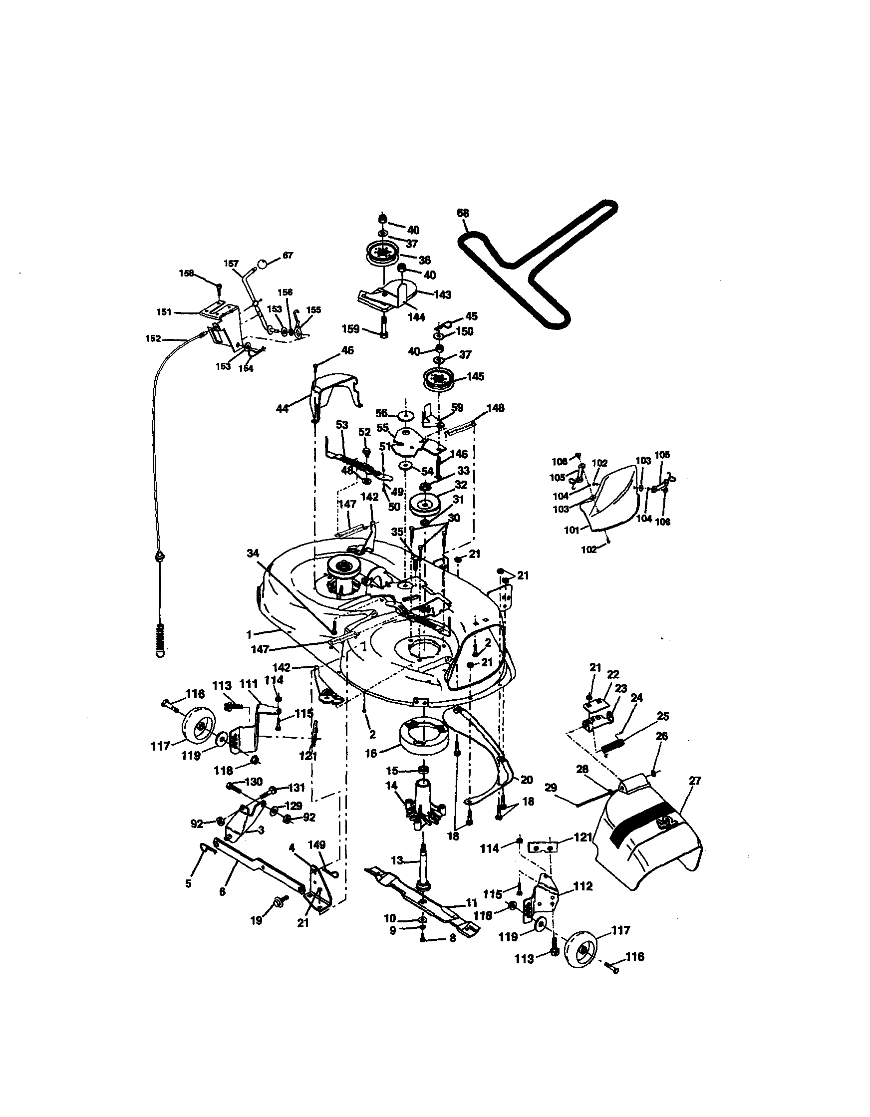 Craftsman 917272070 mower deck diagram