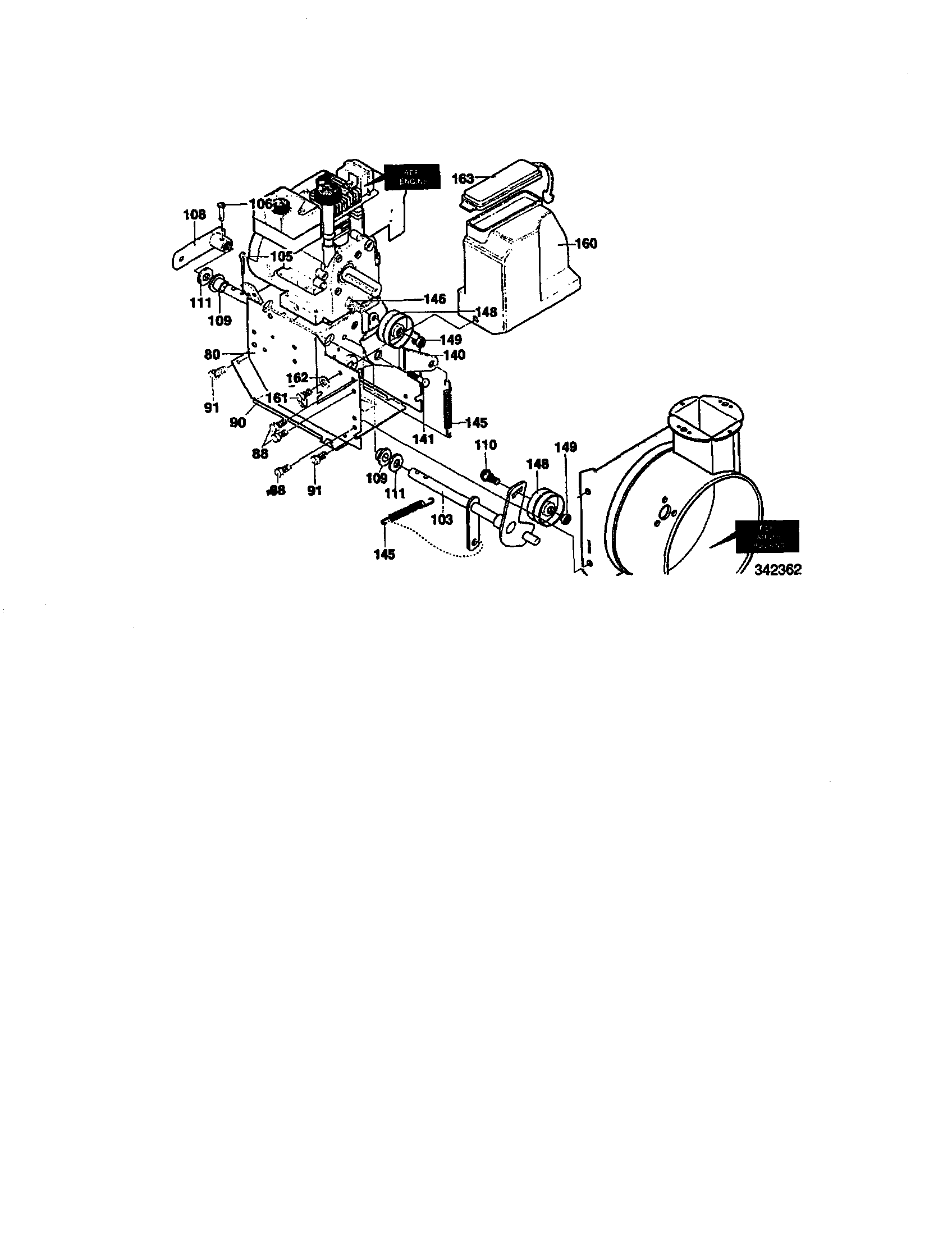 Craftsman 536881110 frame assembly diagram