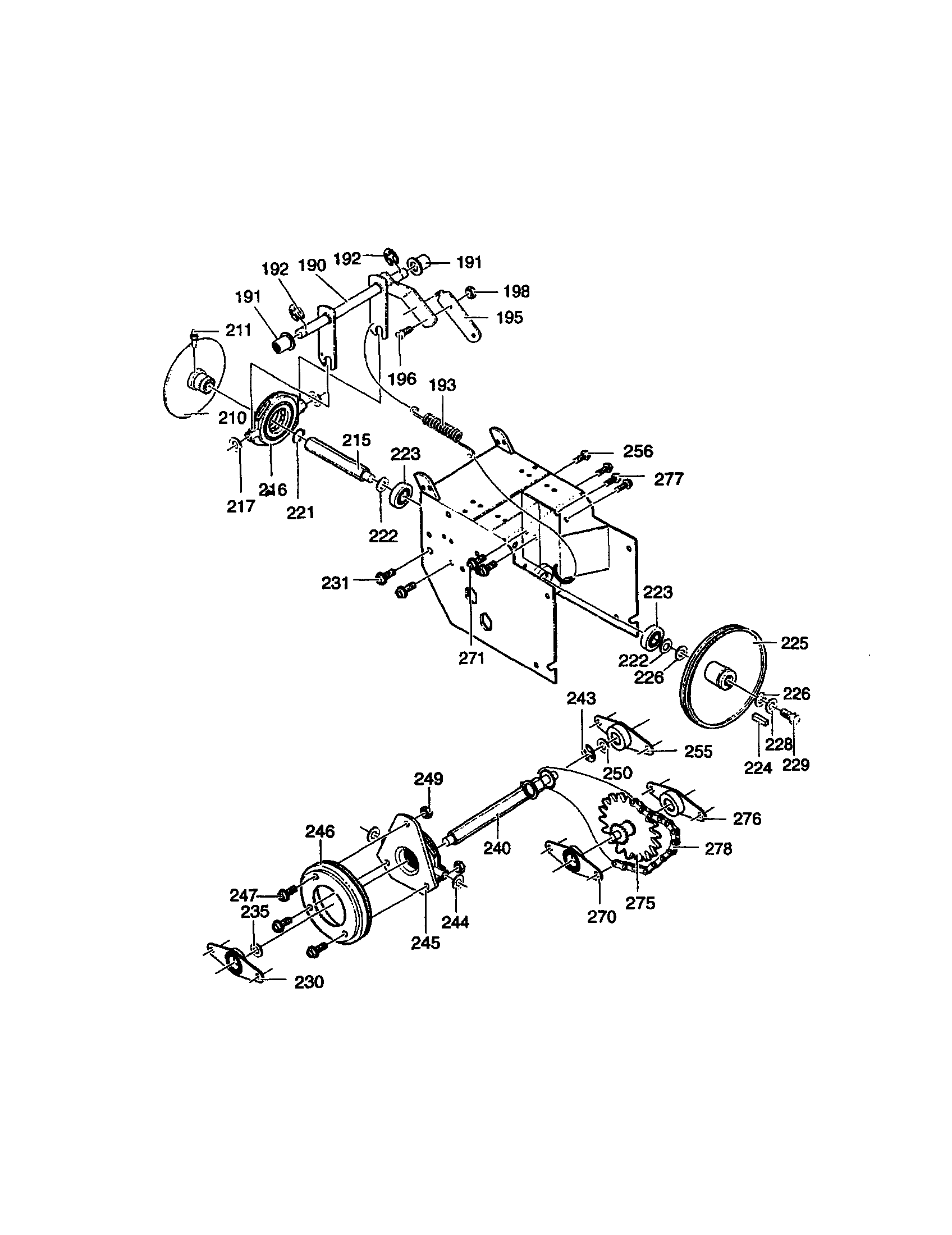 Craftsman 536881110 drive components diagram