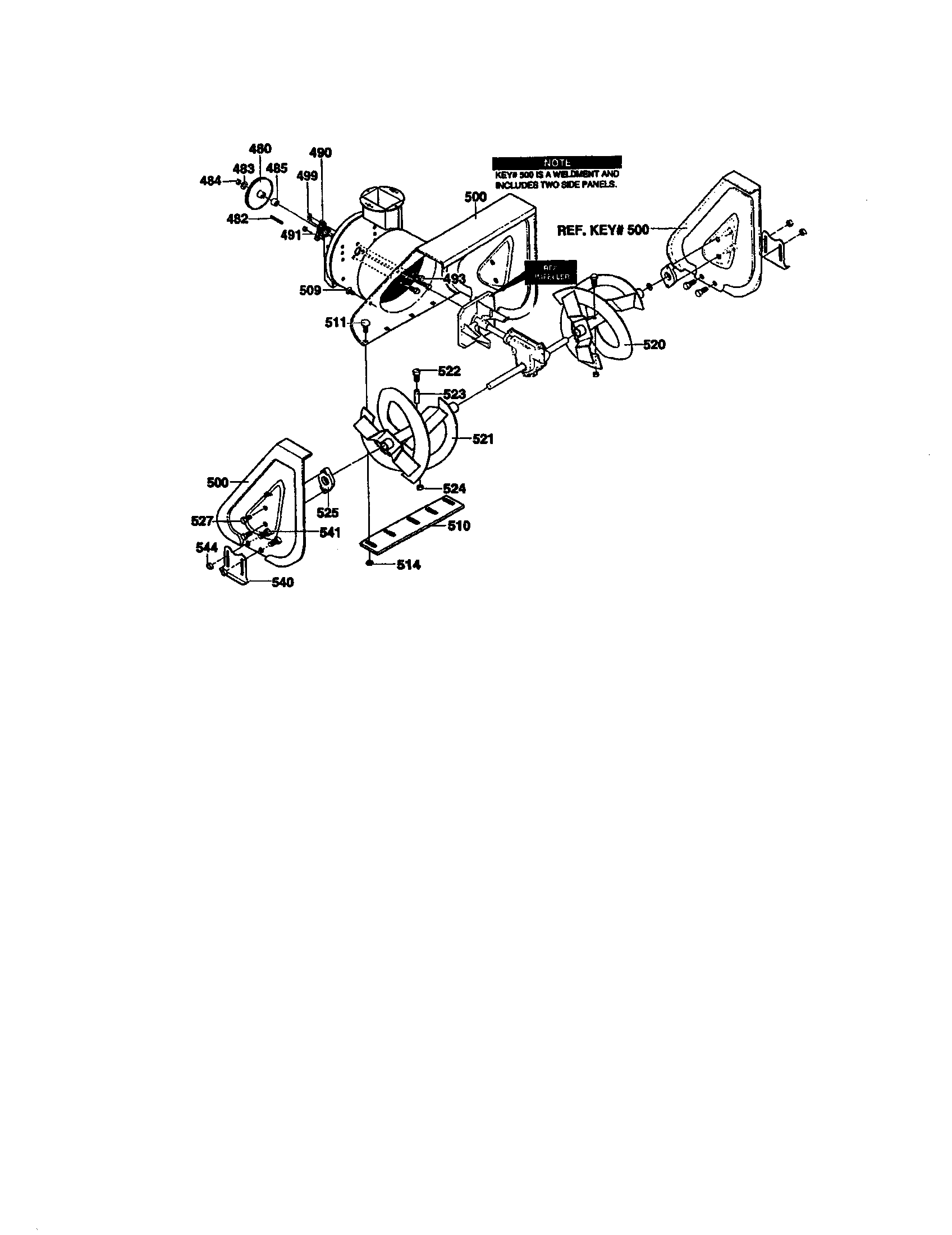 Craftsman 536881110 auger housing assembly diagram