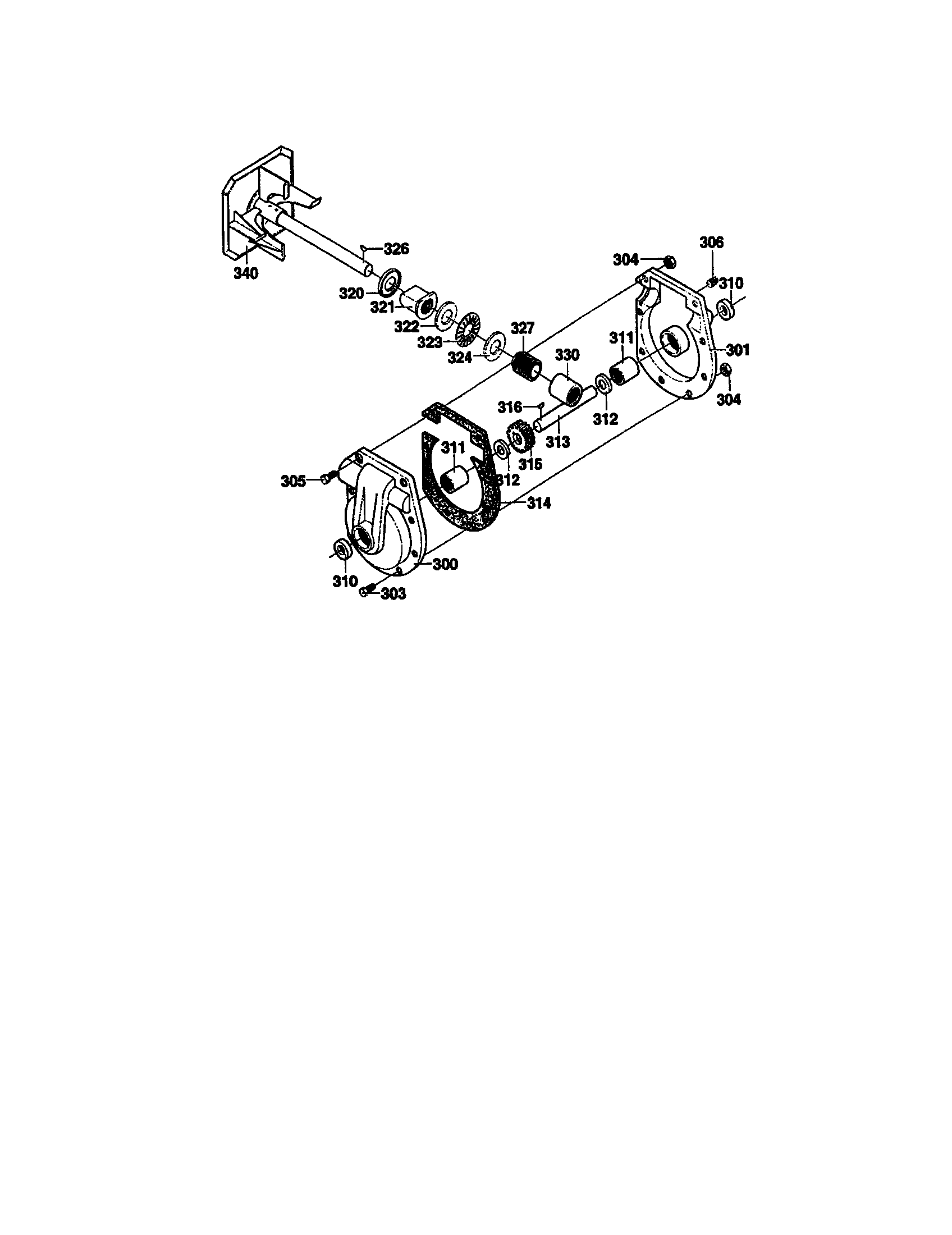 Craftsman 536881110 gearcase assembly diagram