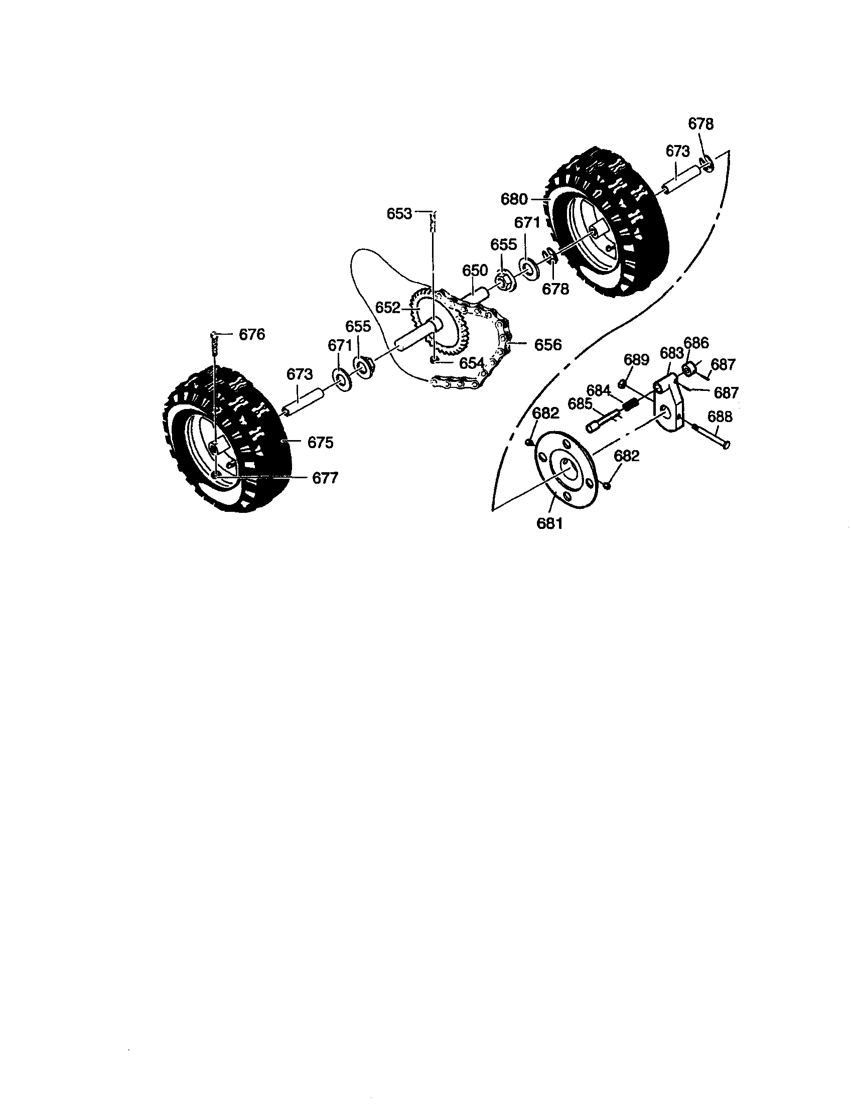 Craftsman 536881110 wheel asssembly diagram