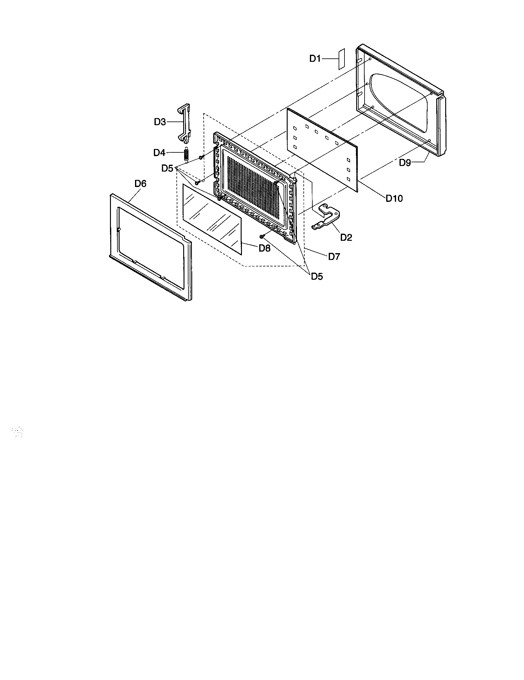 Panasonic NN-S669LAS door diagram