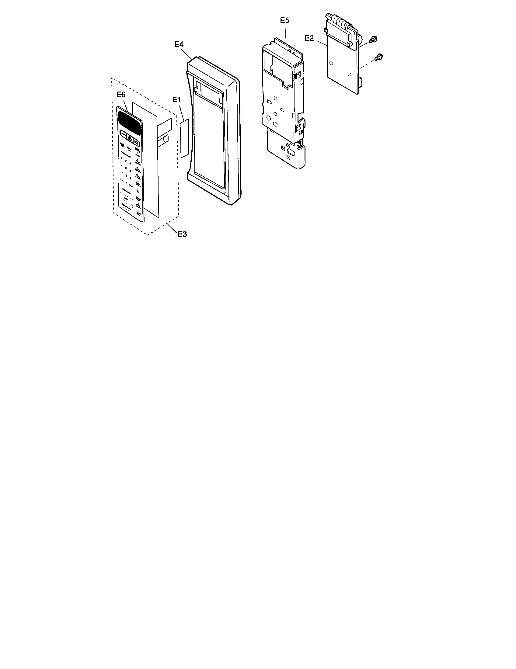Panasonic NN-S669LAS escutcheon base diagram