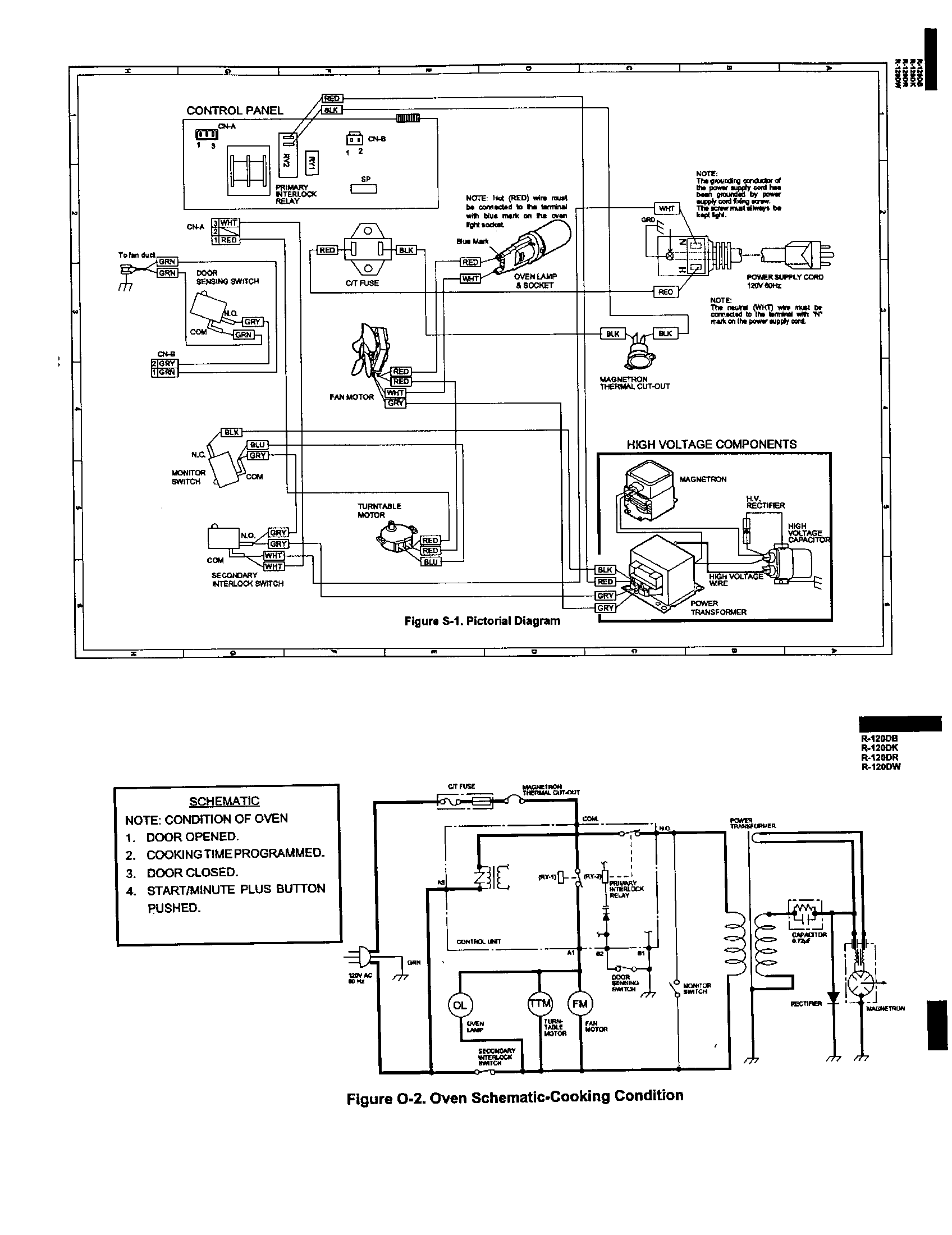 Sharp R-120DR schematic diagram