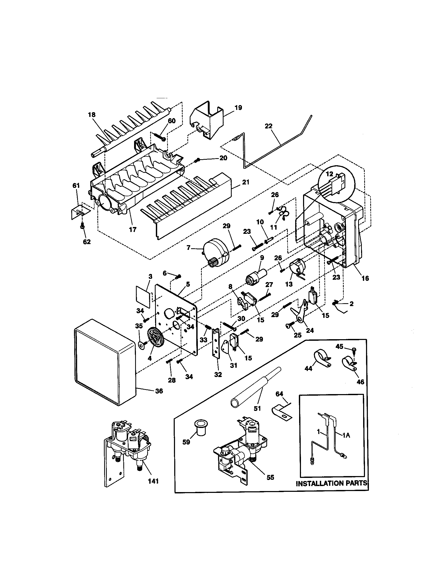 Kenmore 25359682994 icemaker diagram
