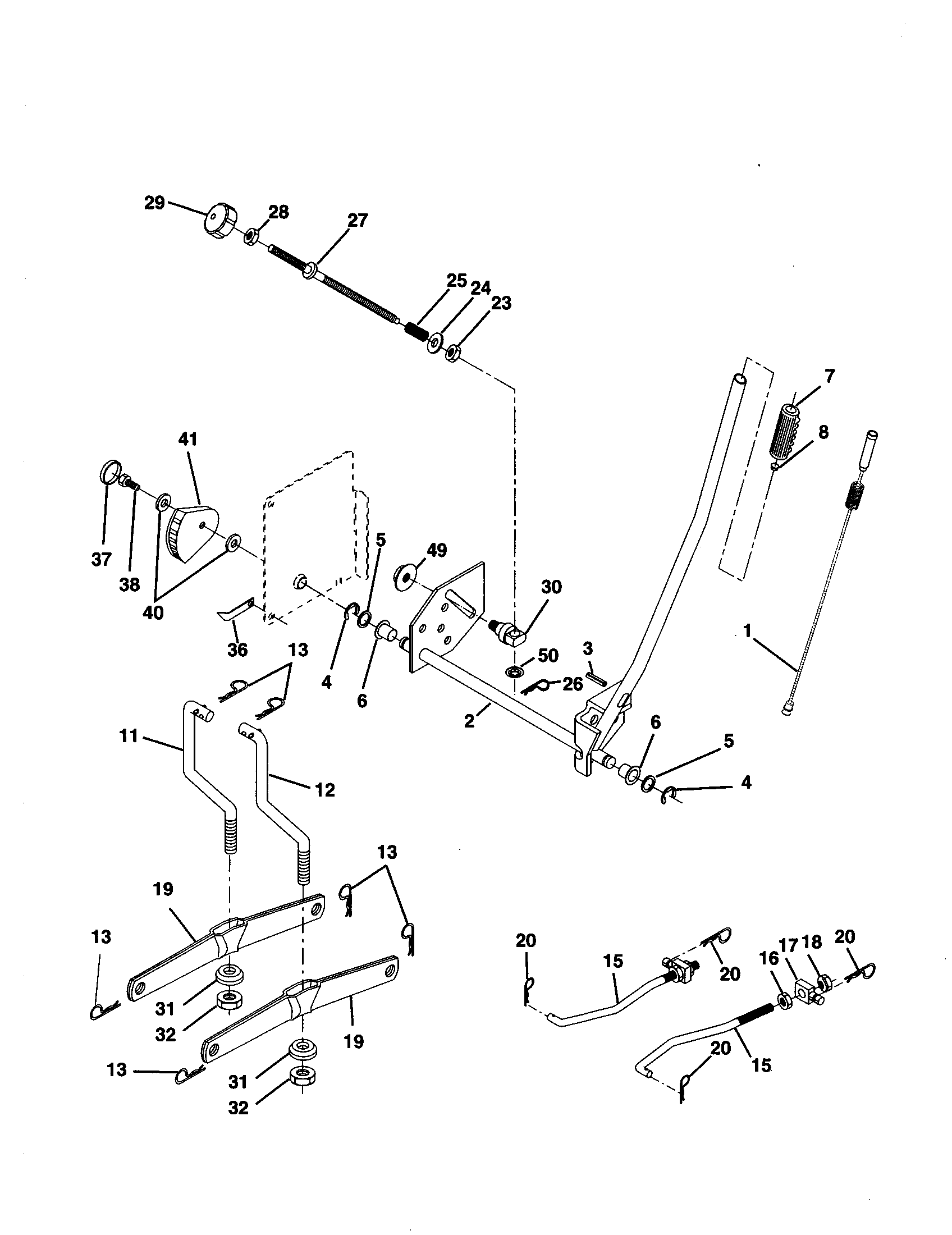 Craftsman 917259791 mower lift diagram
