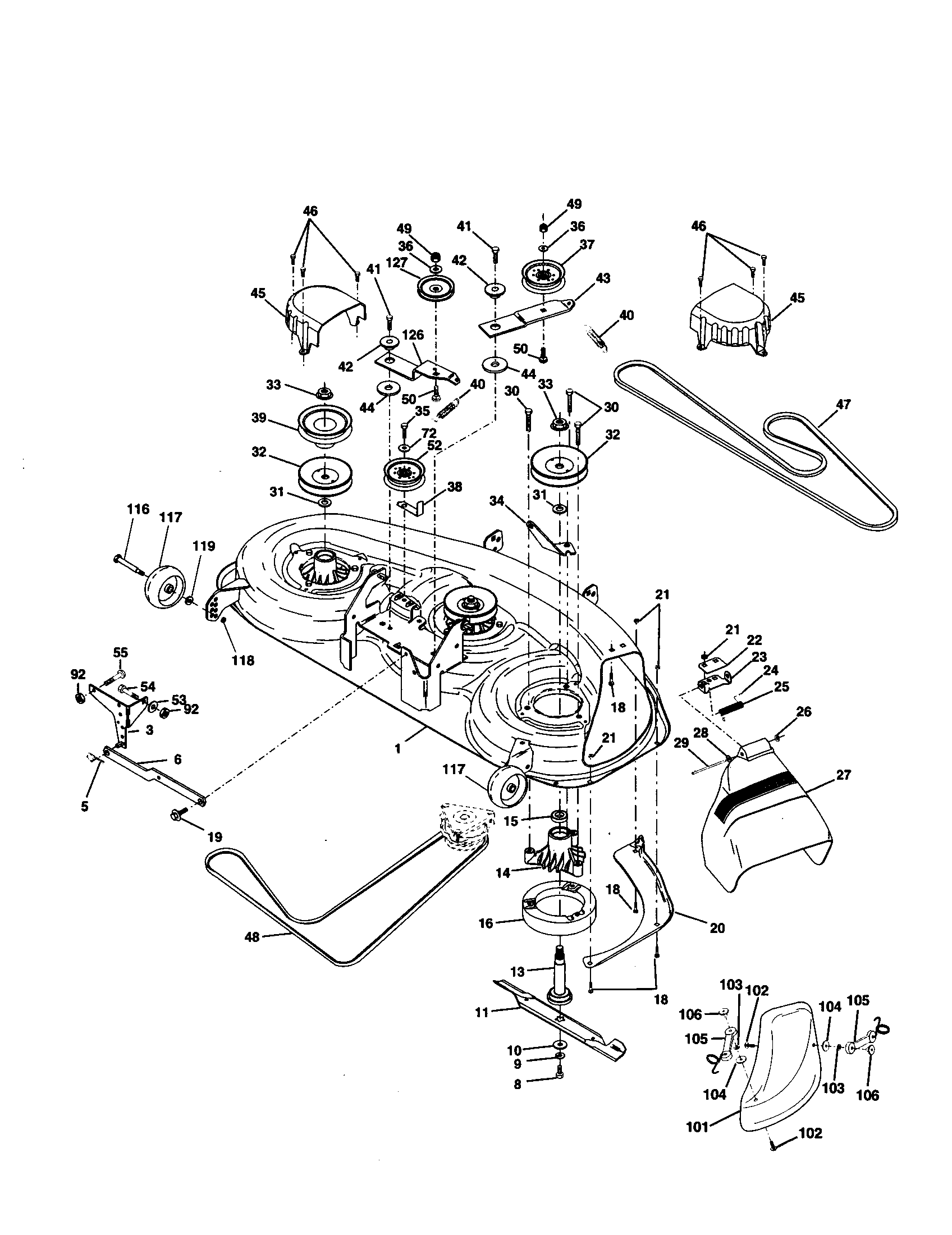 Craftsman 917259791 mower deck diagram