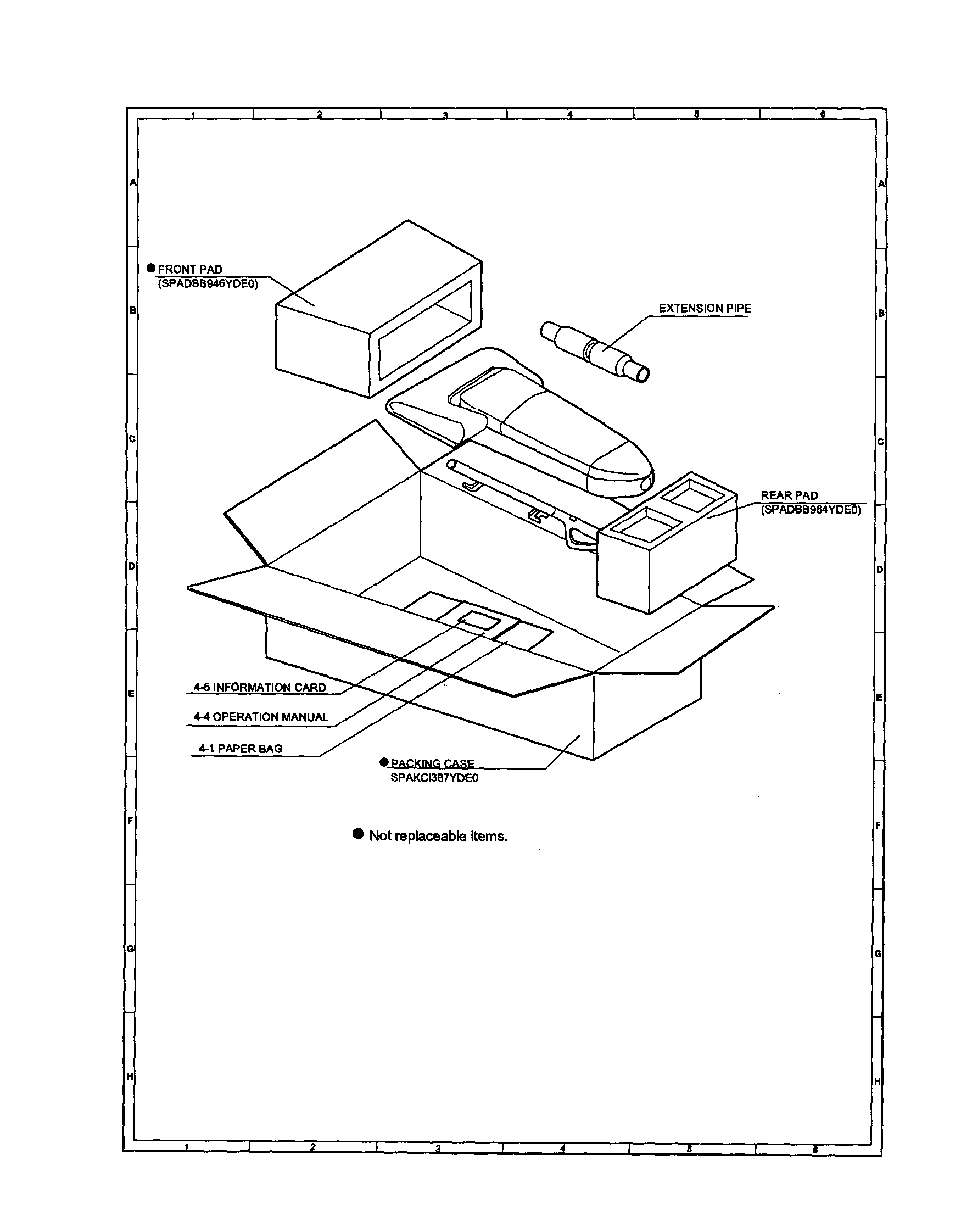 Sharp EC-TU4810 packing and accessories diagram