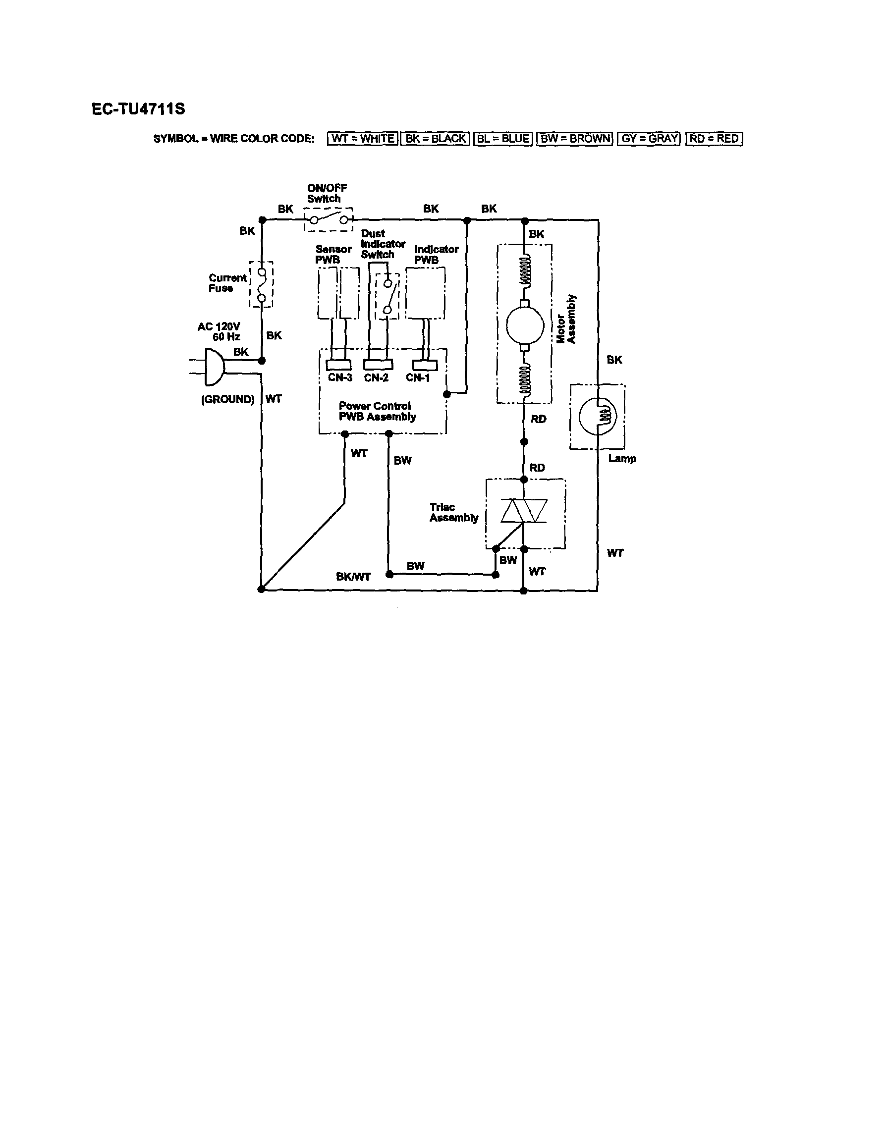 Sharp EC-TU4810 wiring diagram