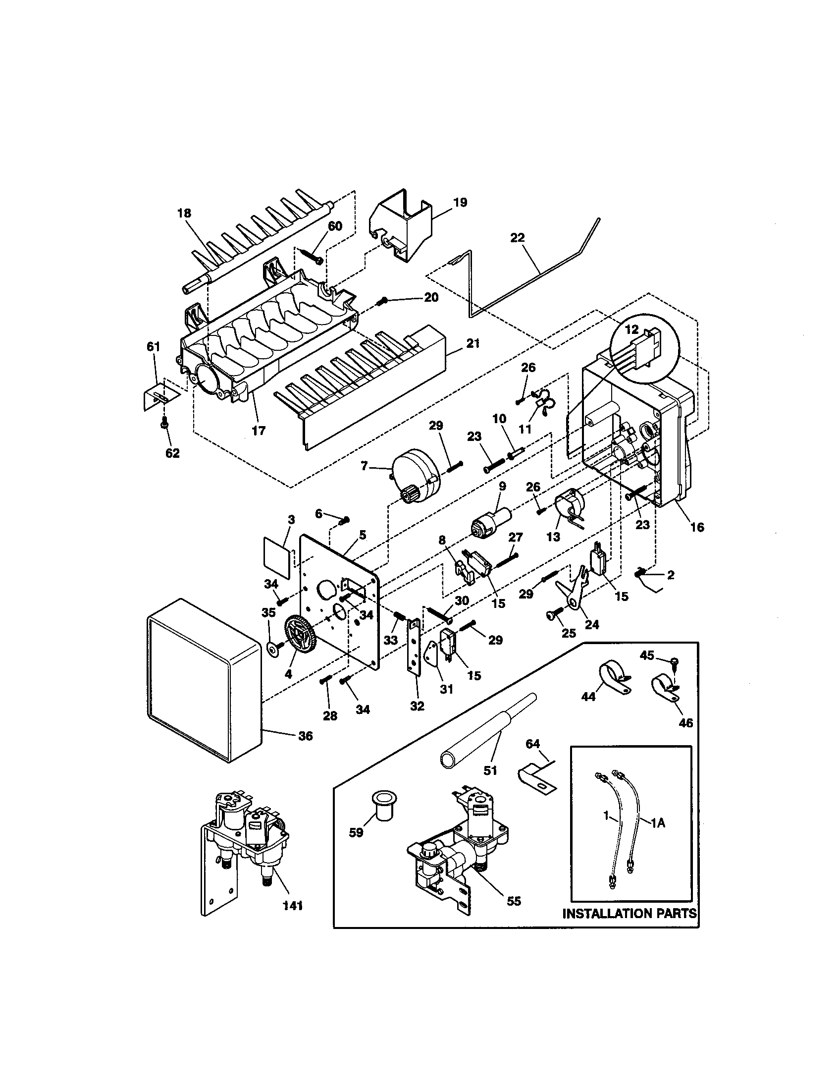 Kenmore 2535808589B icemaker diagram