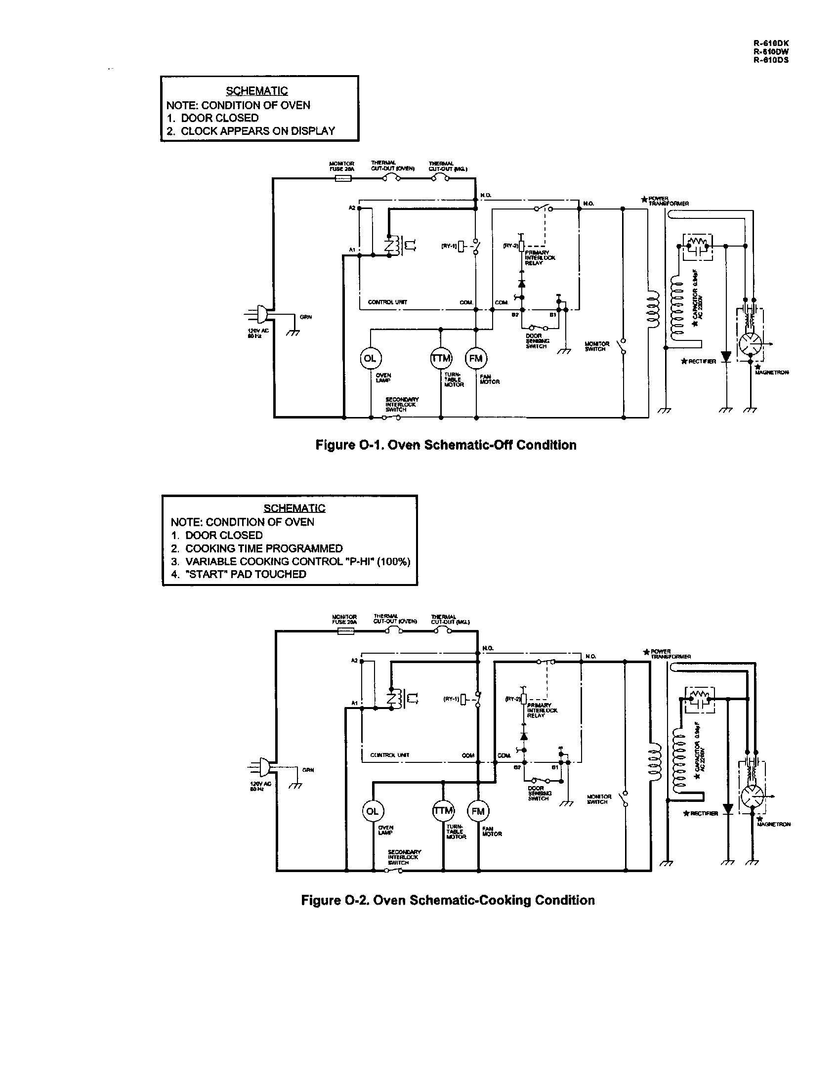 Sharp R-610DK schematics diagram