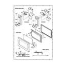 Sharp R-520DW control panel/door/miscellaneous diagram