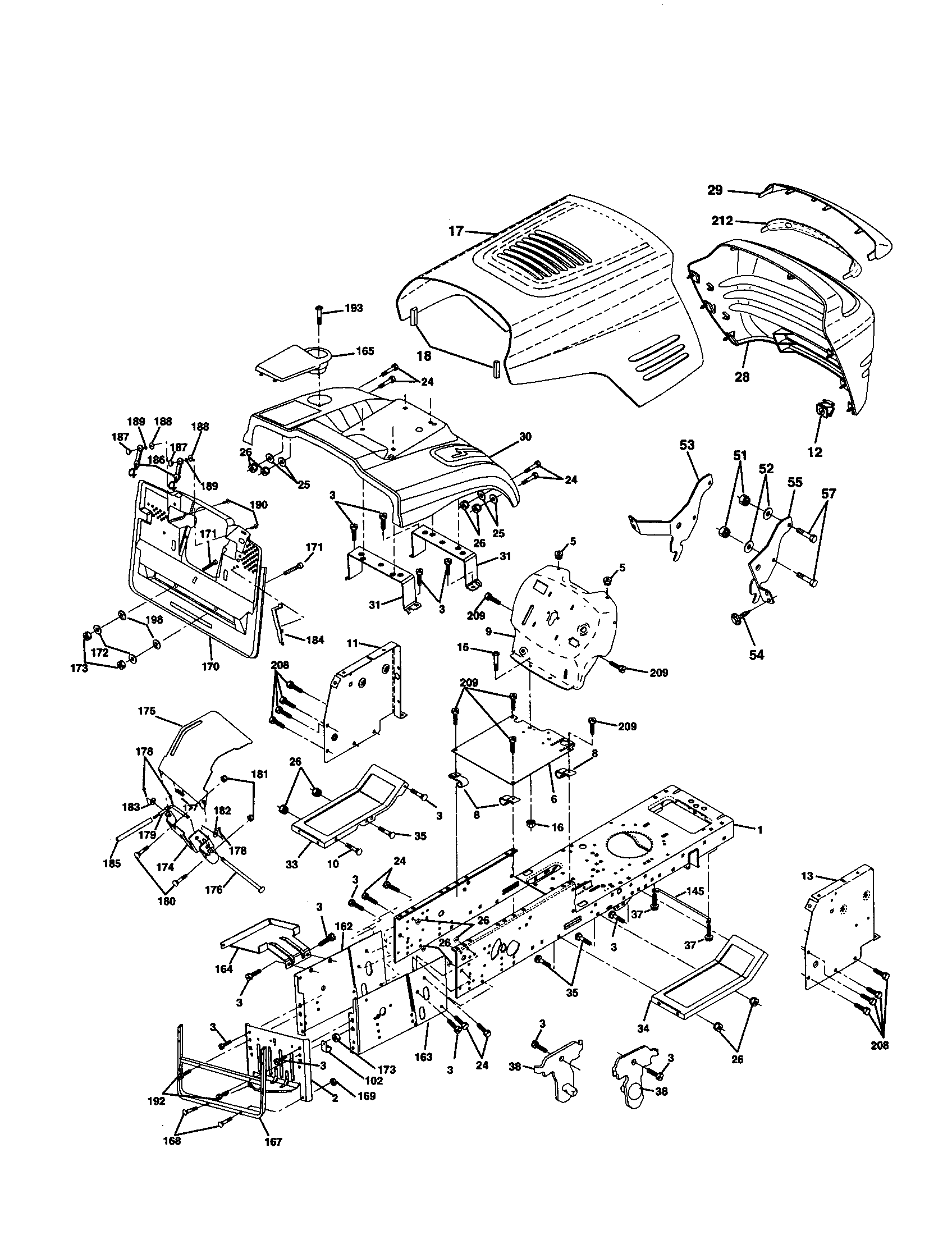 Craftsman 917259462 chassis and enclosures diagram