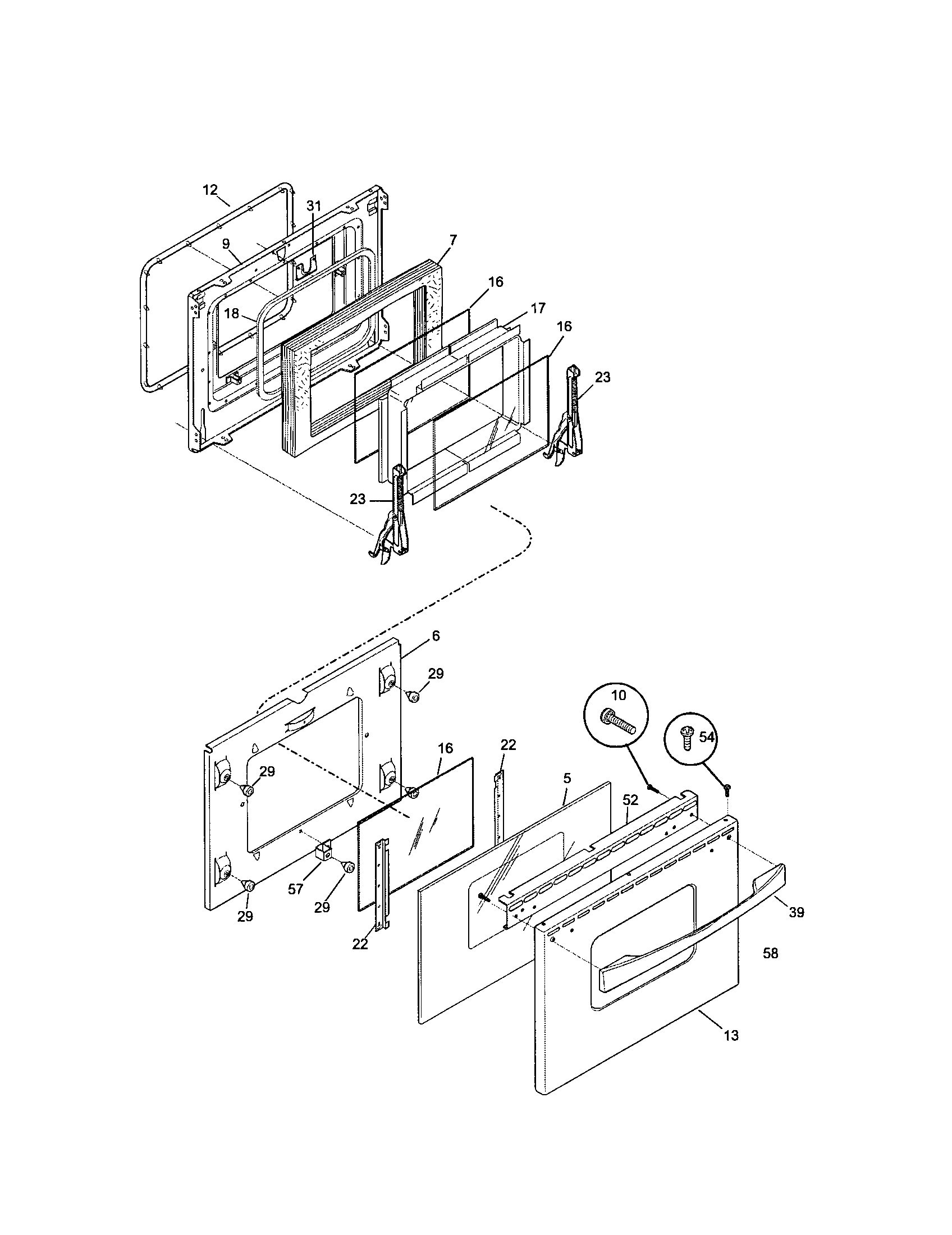 Kenmore Elite 79046803993 door diagram