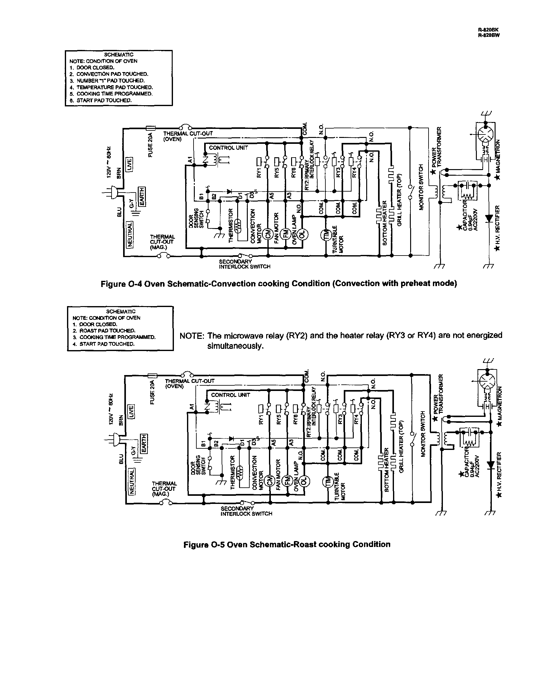 Sharp R-820BK schematics diagram