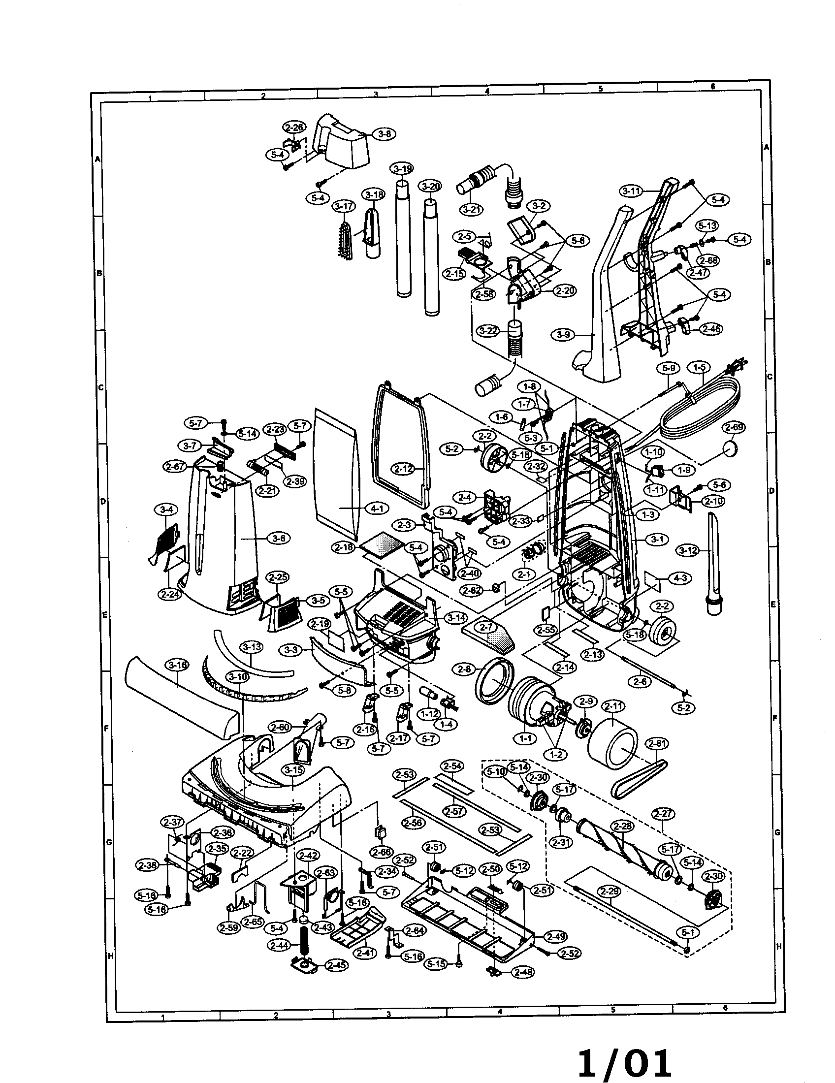 Sharp EC-T2835 vacuum diagram