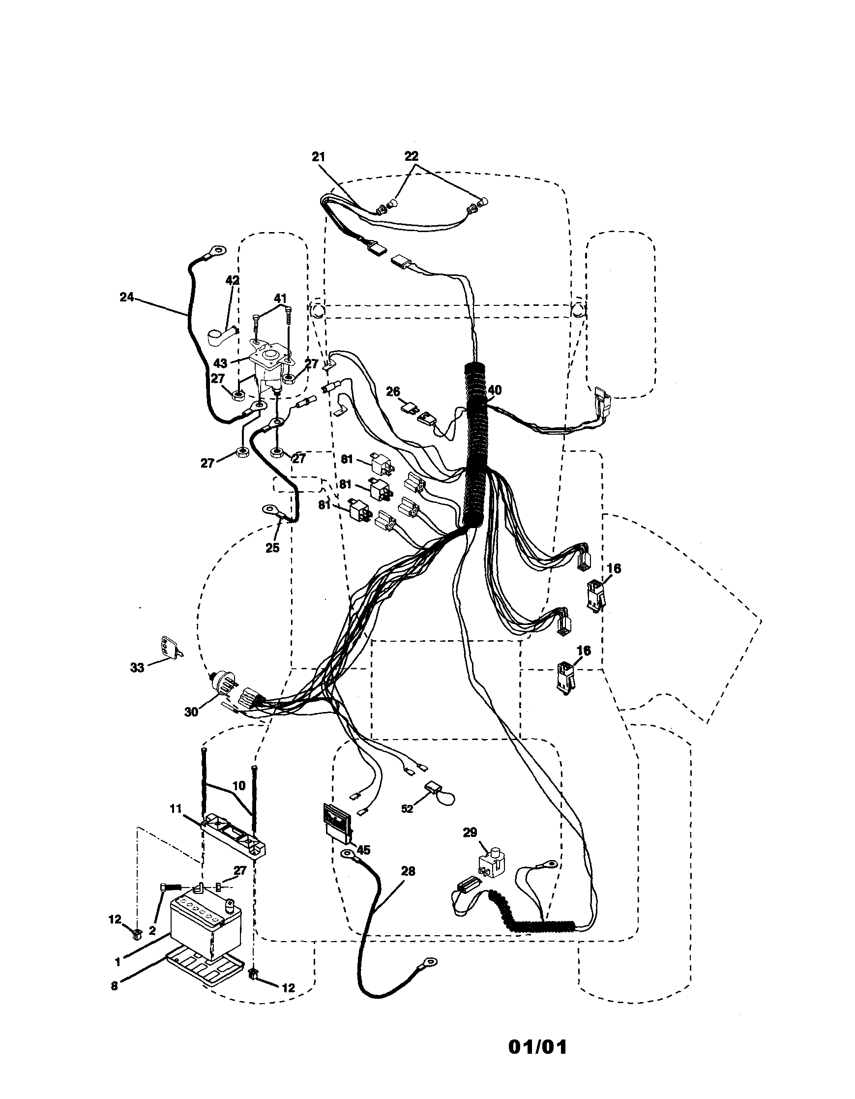 Poulan PRK17G42STA electrical diagram