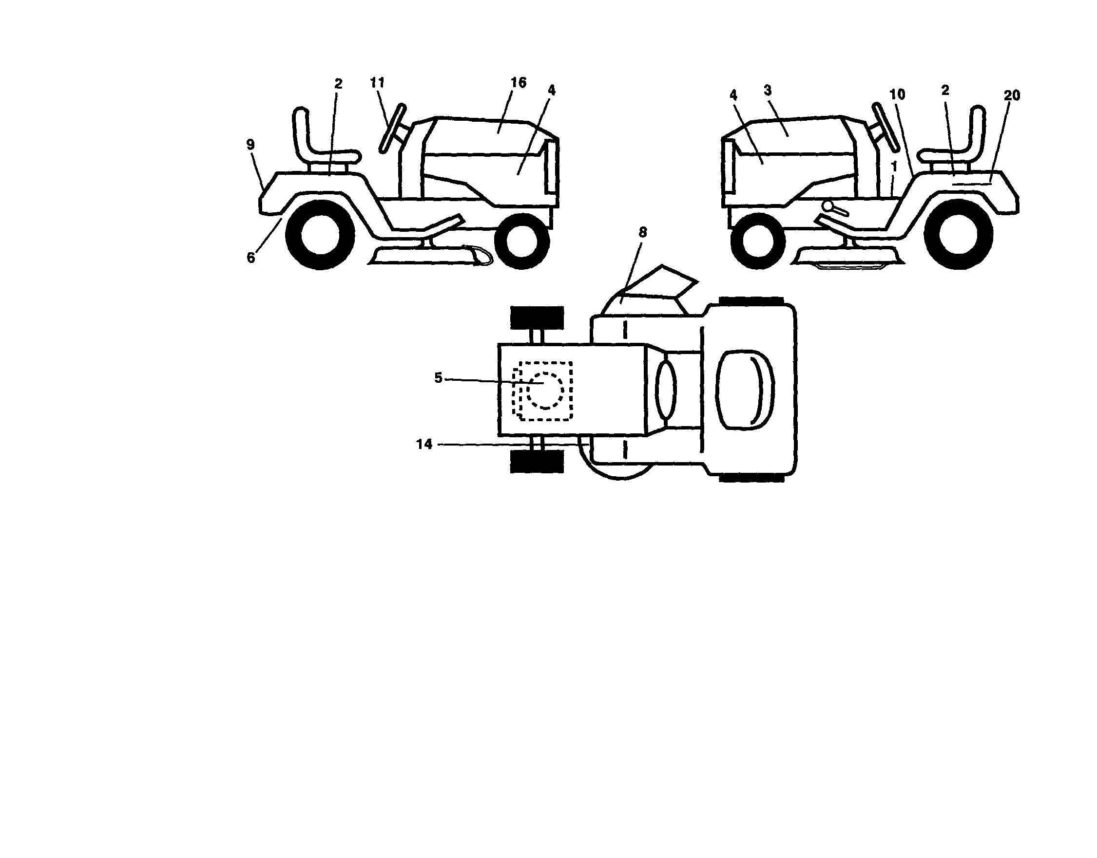 Poulan PR20H42STB decals diagram