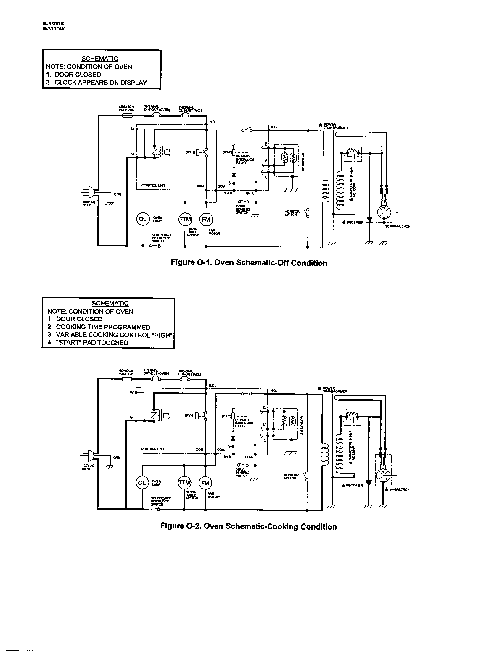 Sharp R-330DK schematics diagram