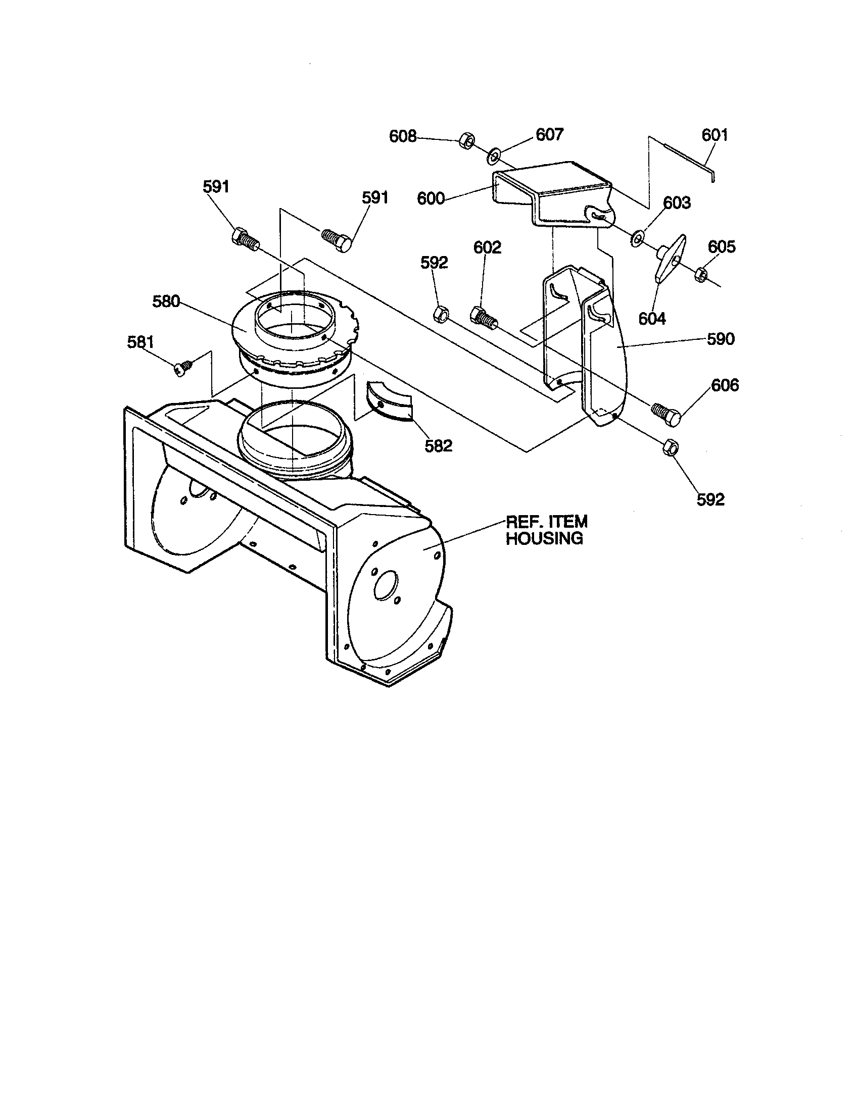 Murray 620301X4C discharge chute diagram