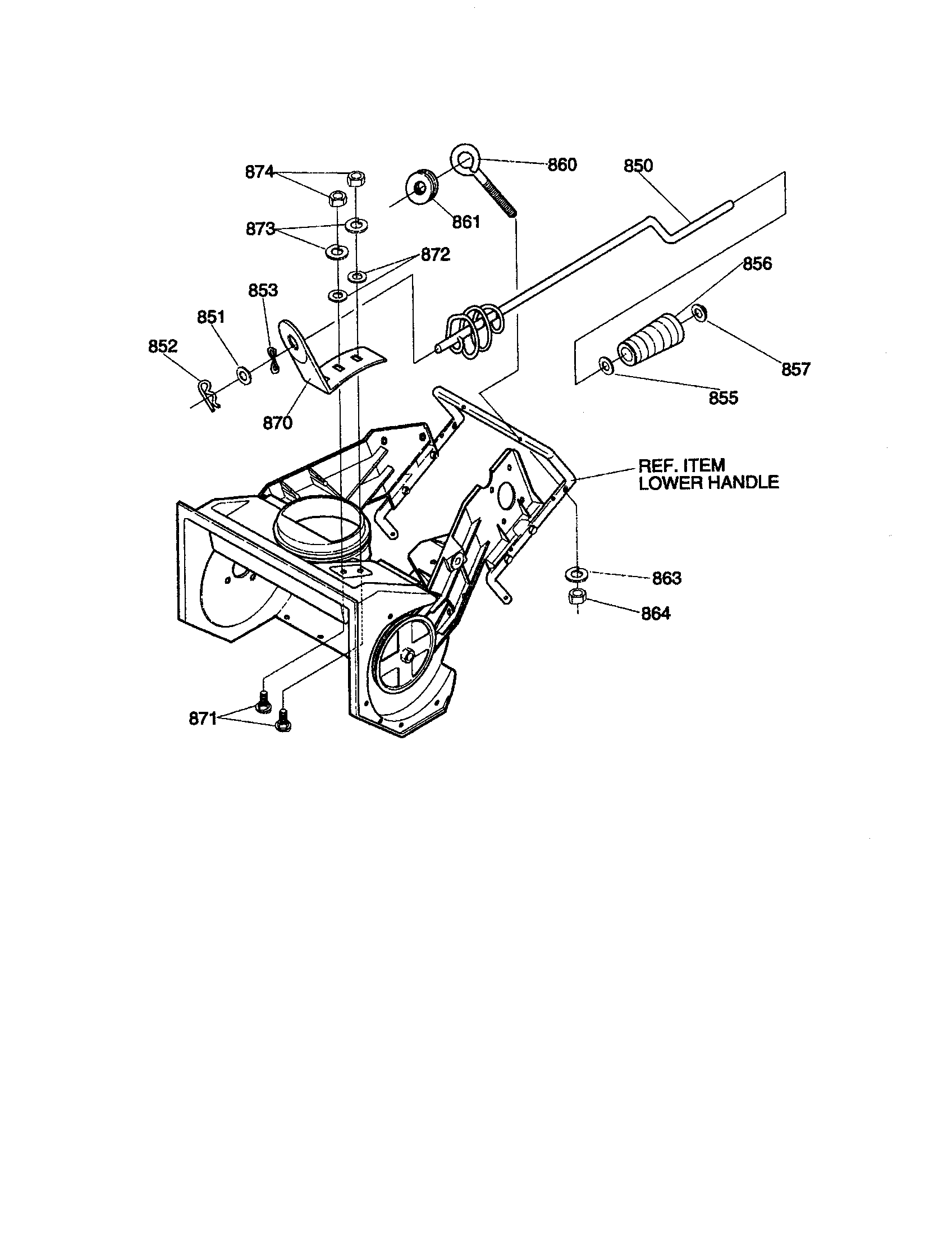 Murray 620301X4C chute rod diagram
