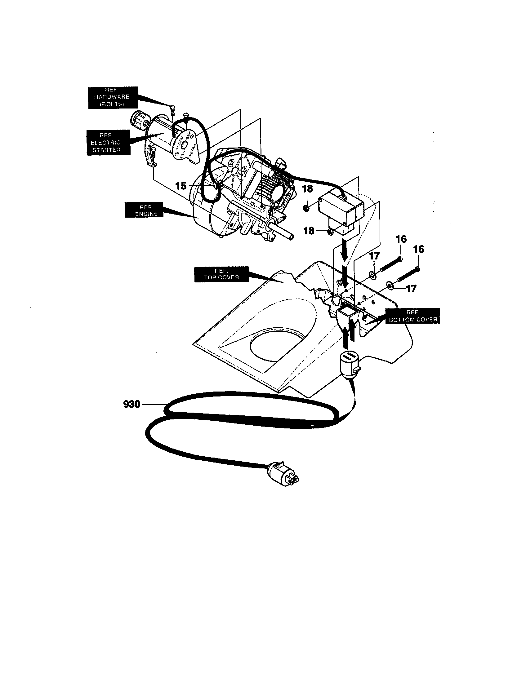 Craftsman 536885190 electric starter diagram