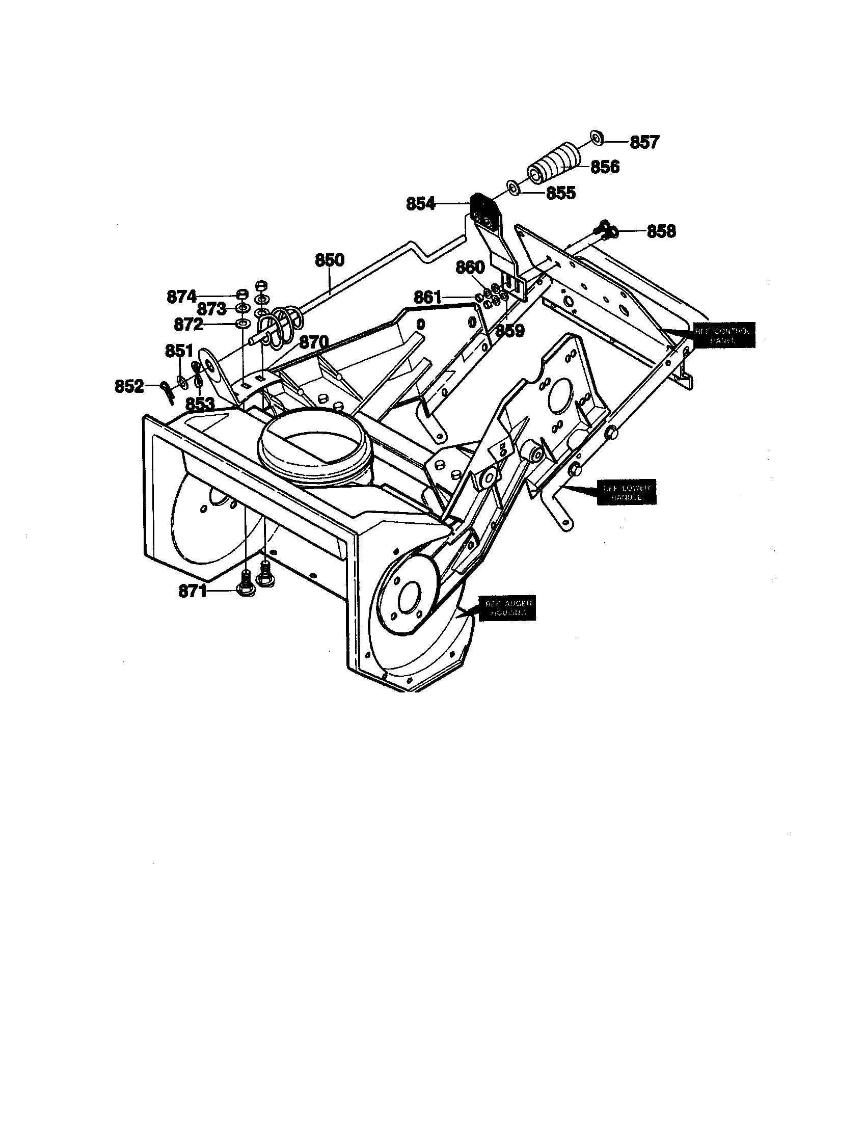 Craftsman 536885190 chute rod diagram