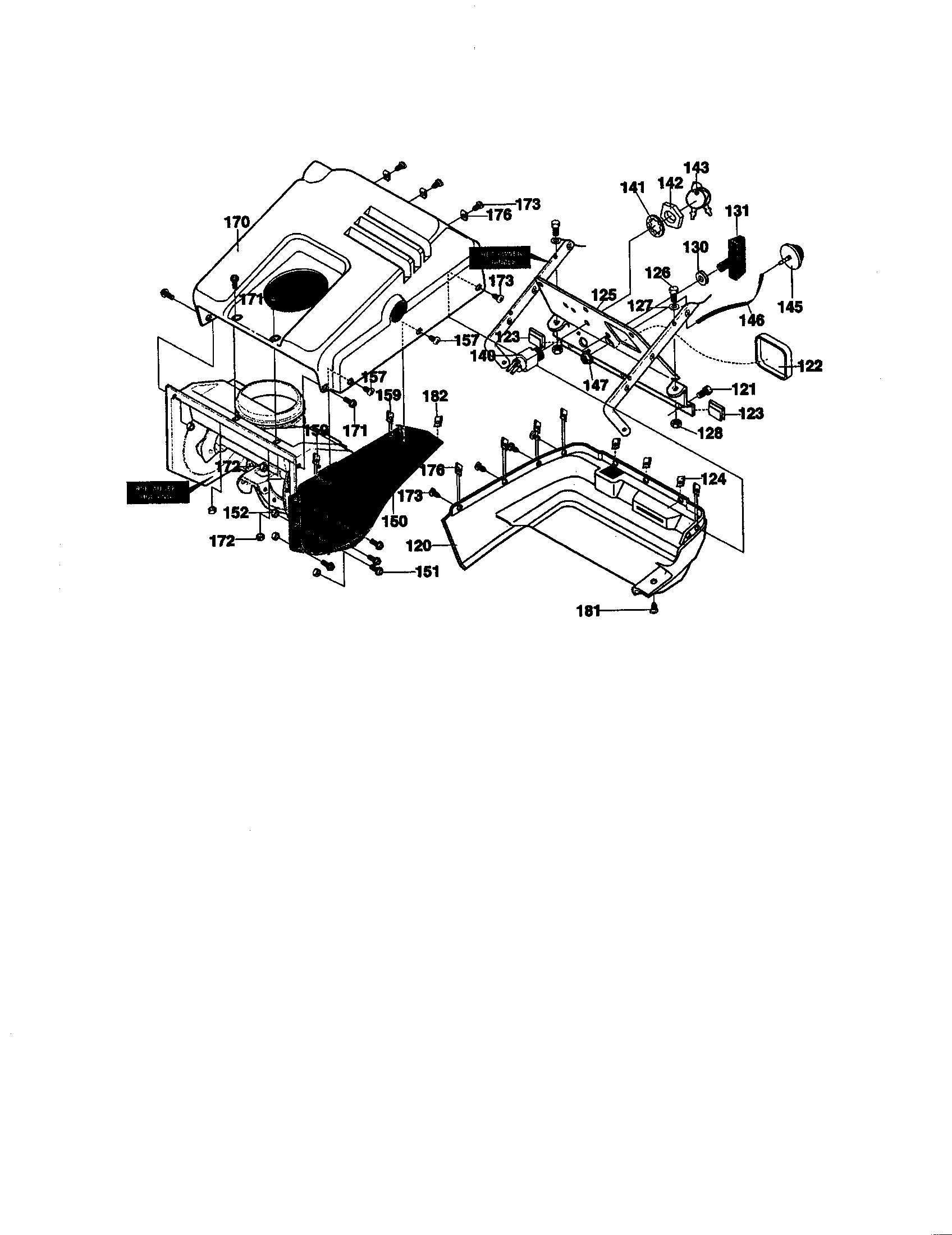 Craftsman 536885190 top cover diagram