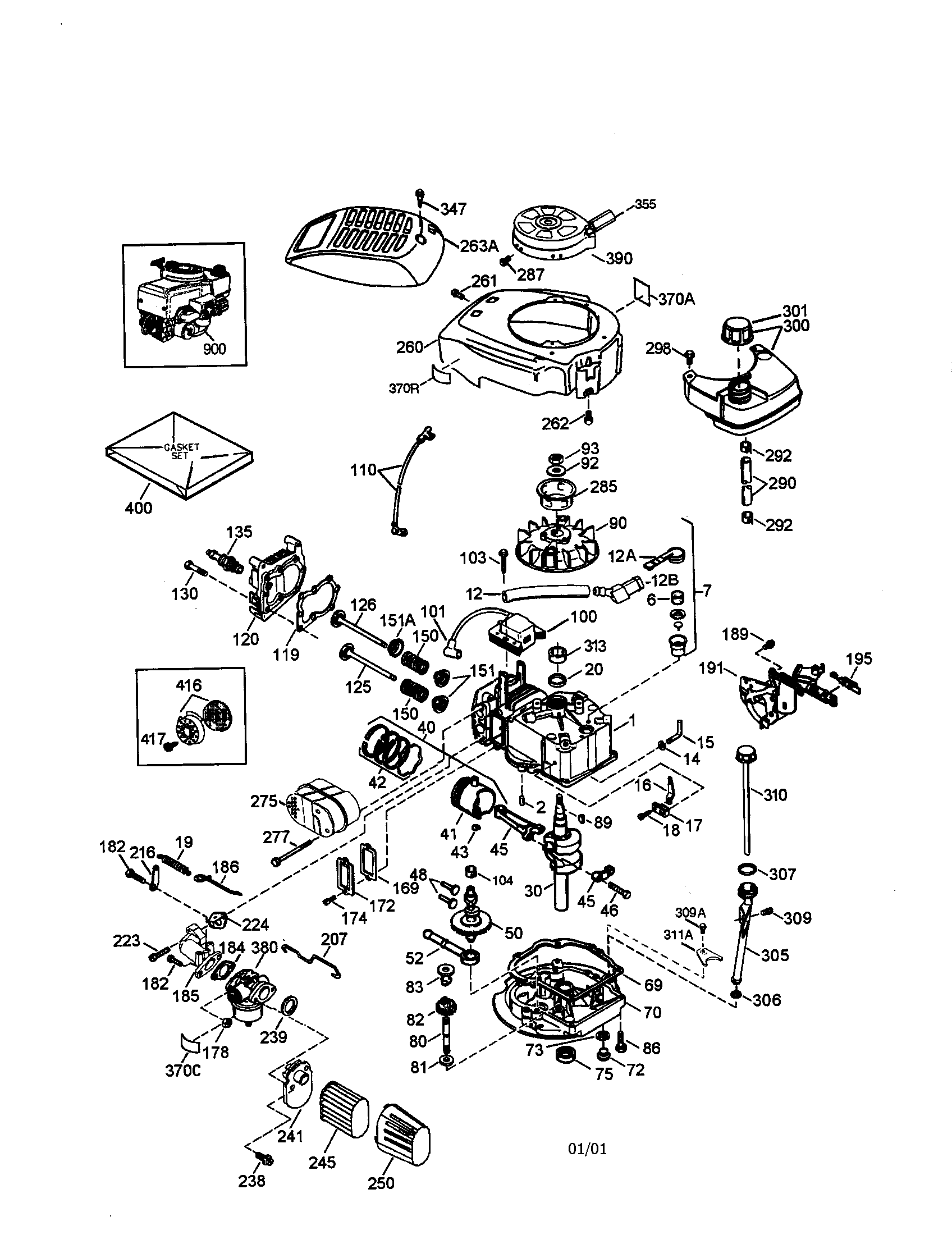 Craftsman 917379610 4-cycle engine diagram