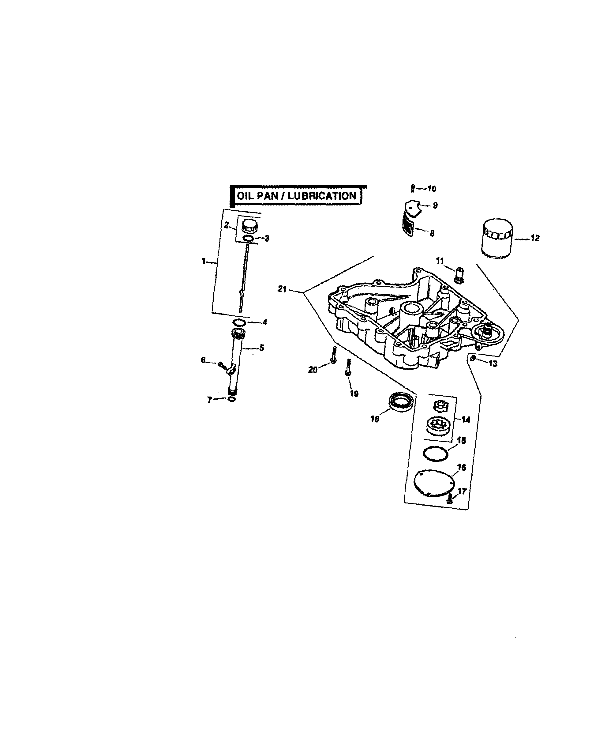 Craftsman 917272081 oil pan/lubrication diagram