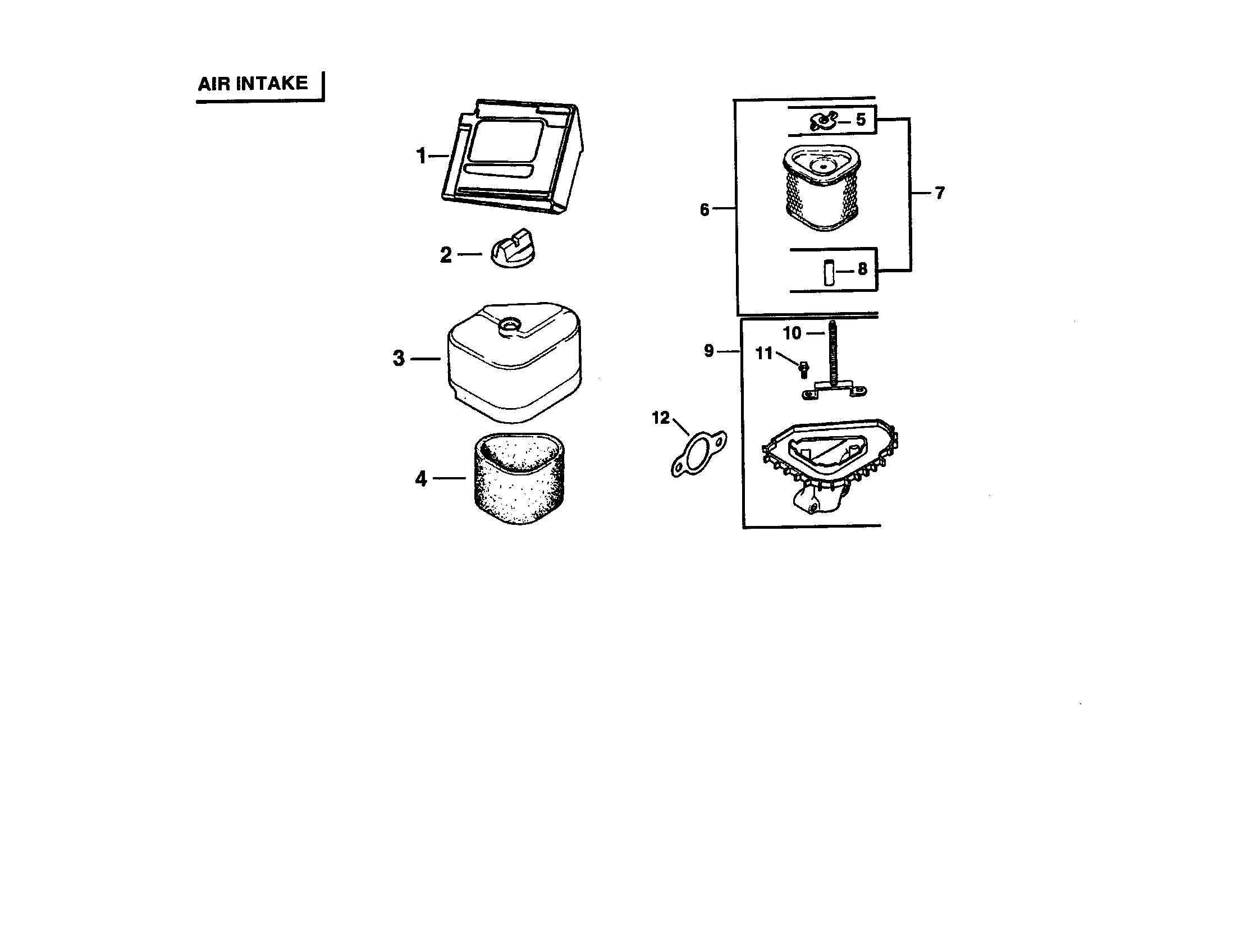 Craftsman 917272081 air intake diagram