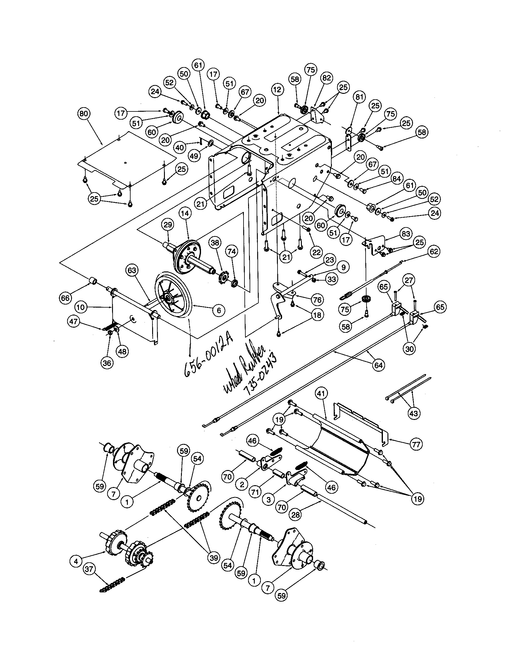 Craftsman 247888510 frame diagram