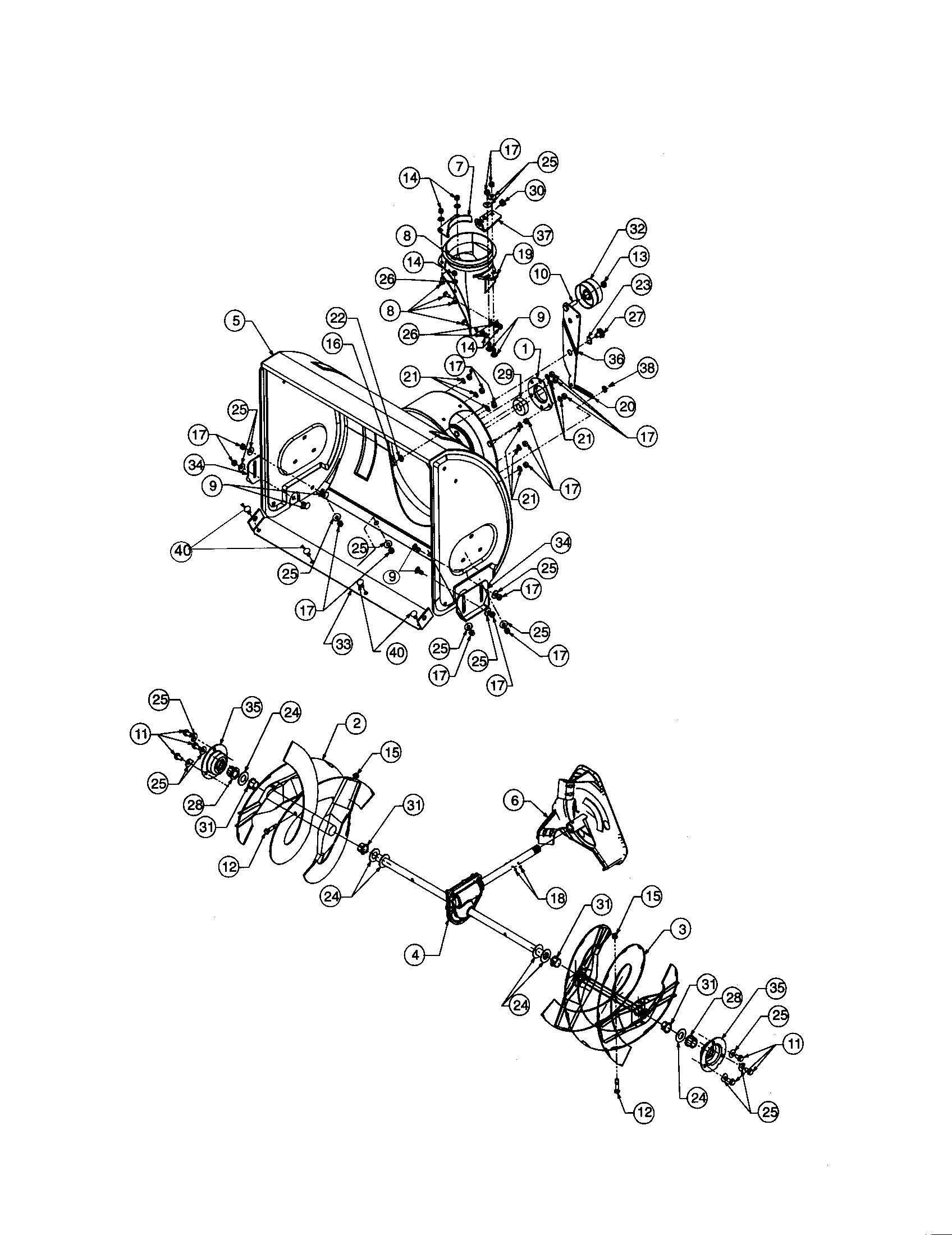 Craftsman 247888510 spiral housing diagram