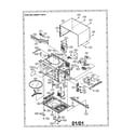 Sharp R-209BK oven and cabinet diagram